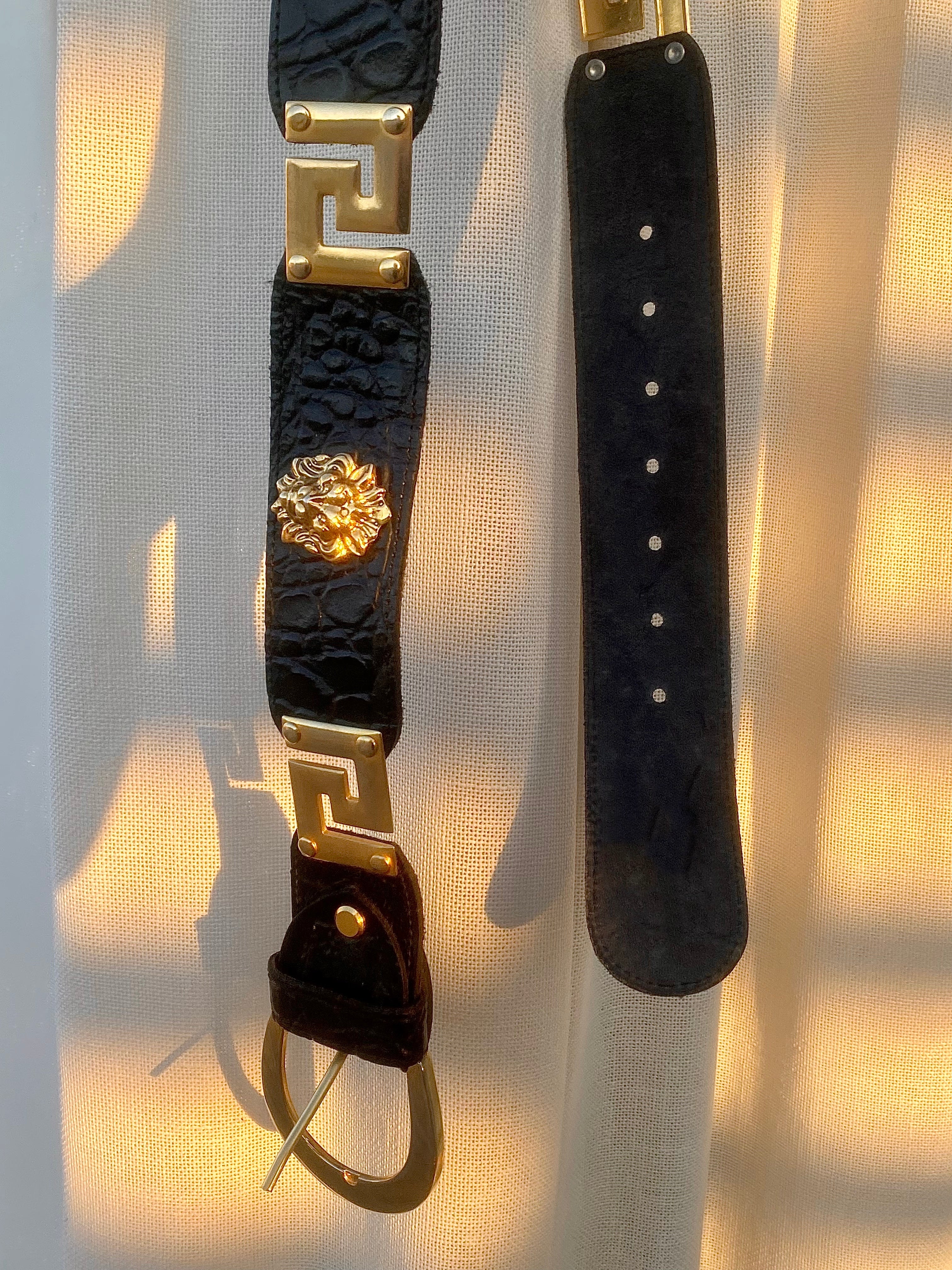 Ceinture Léone en cuir noir