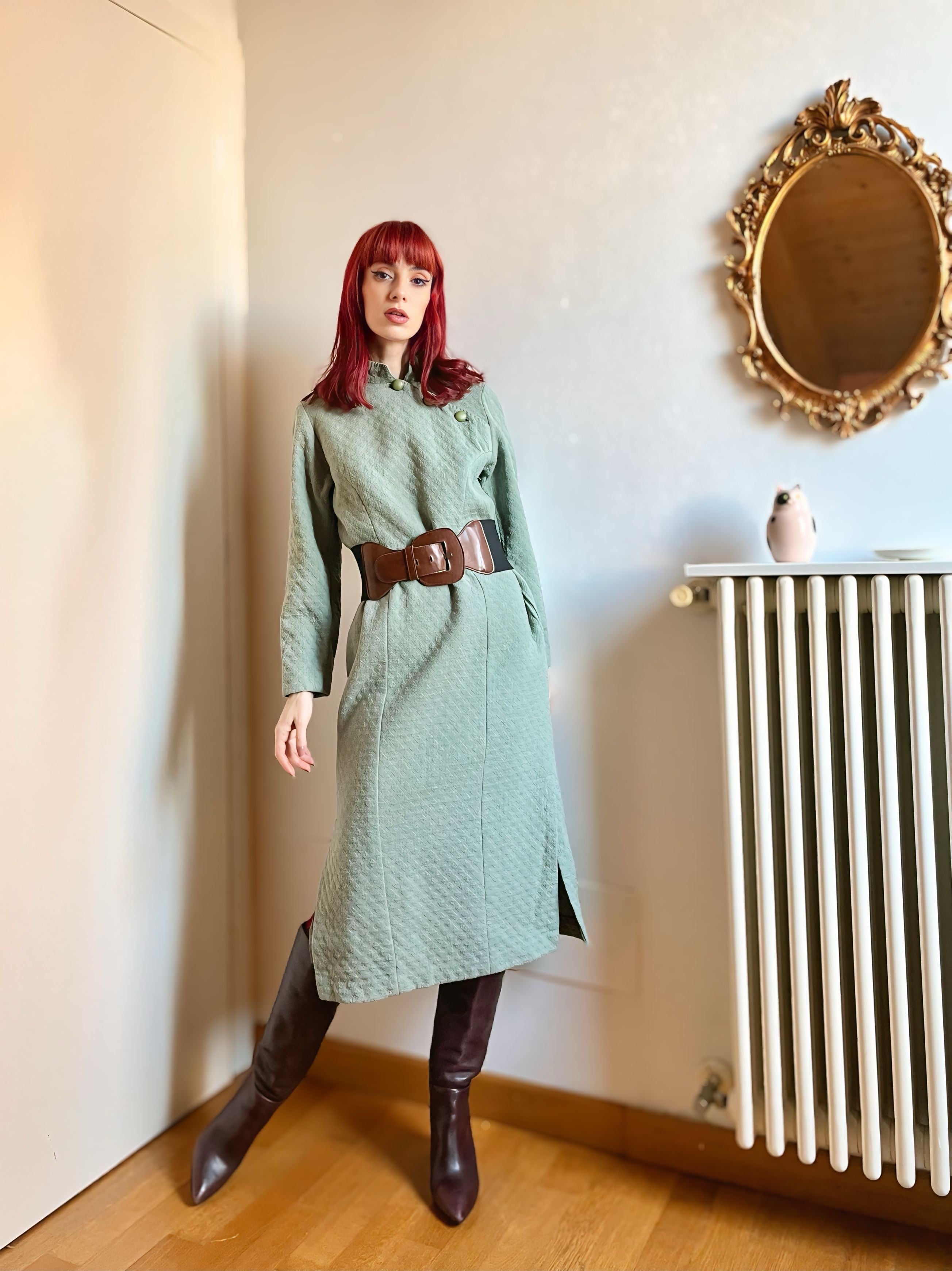 Abito vintage sartoriale menta