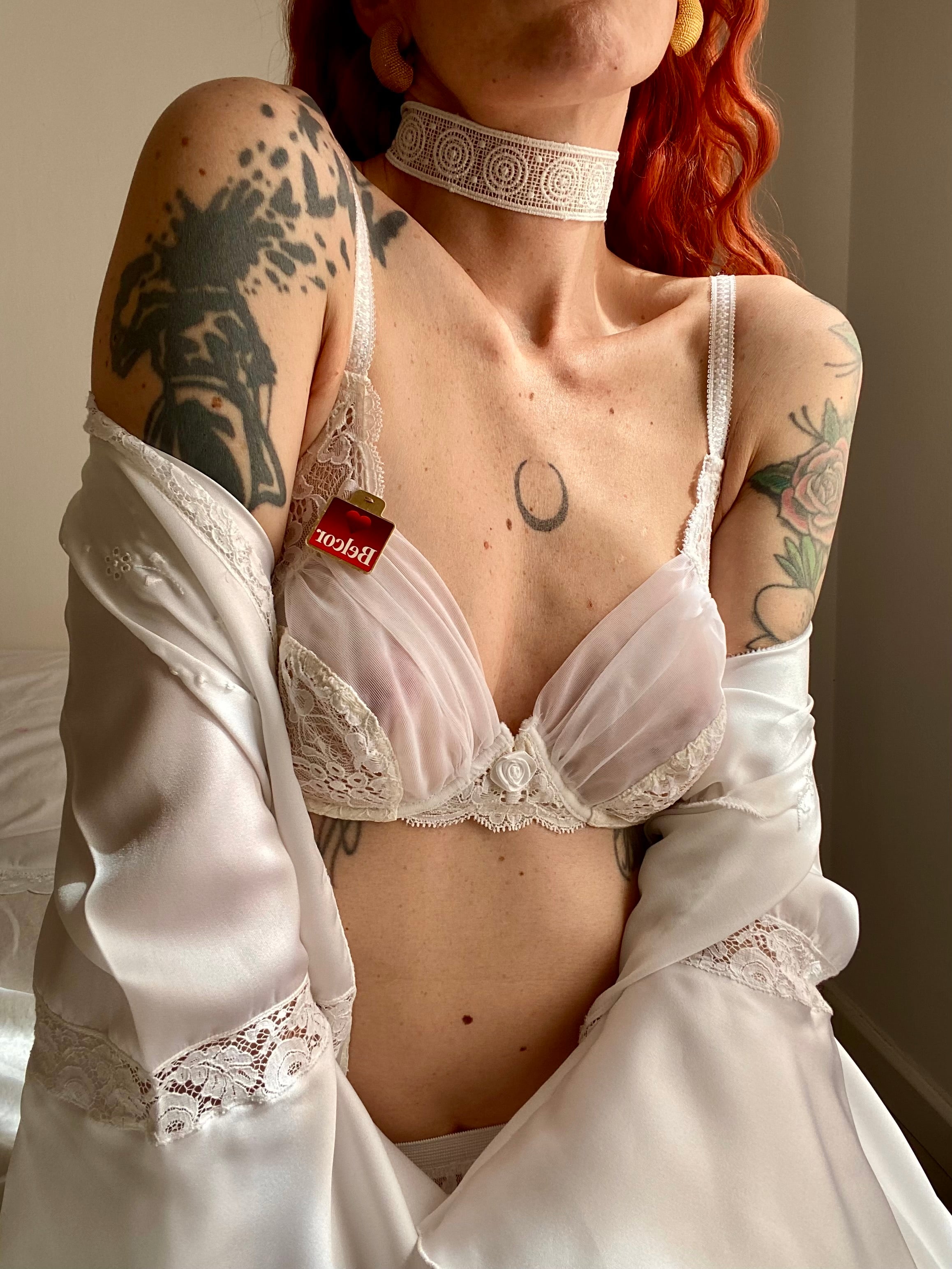 Reggiseno bianco in pizzo