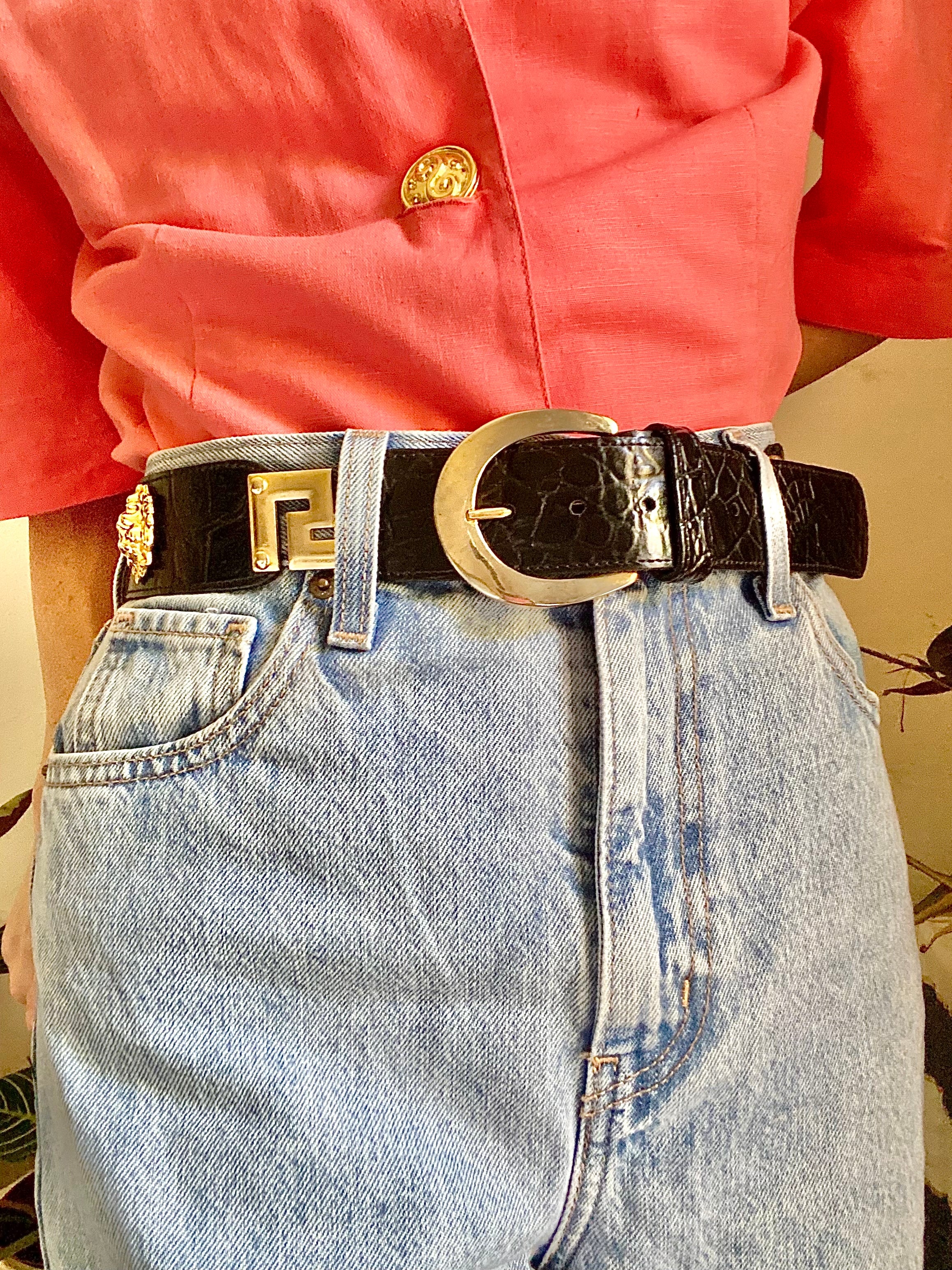 Ceinture Léone en cuir noir