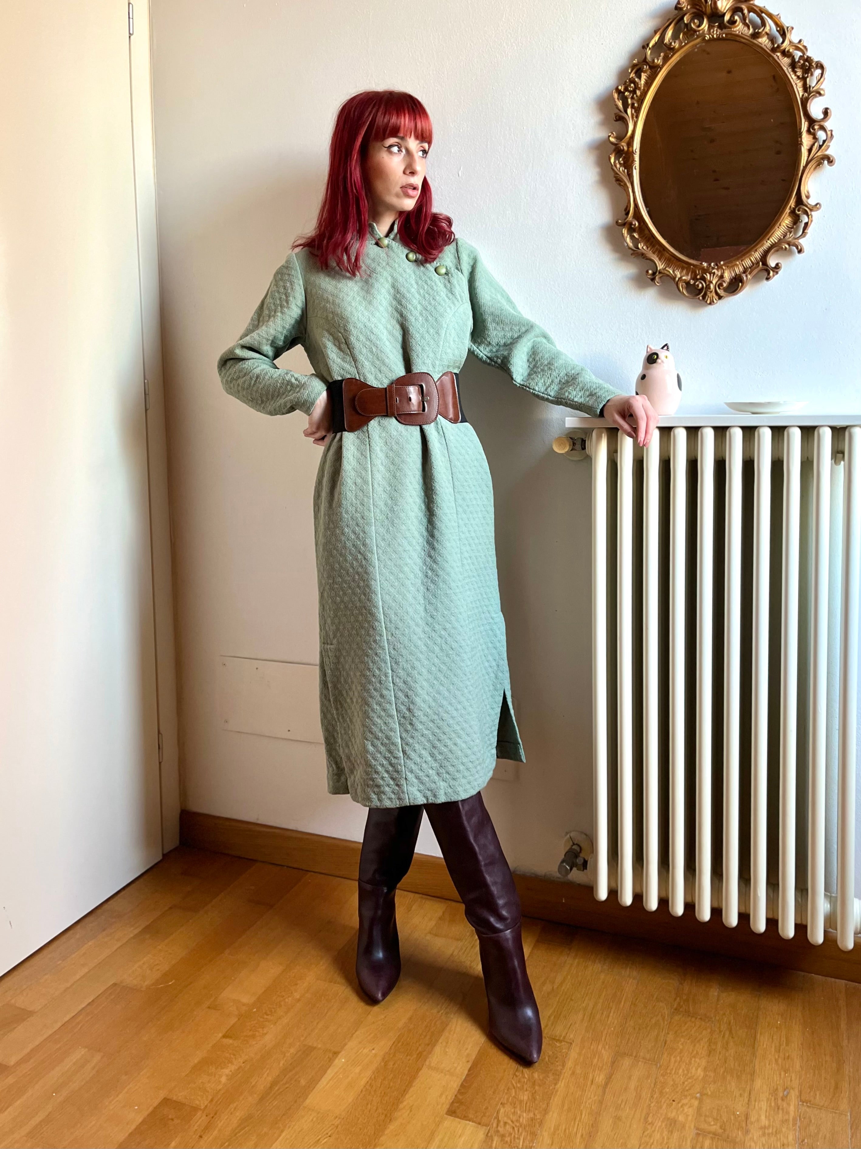 Abito vintage sartoriale menta
