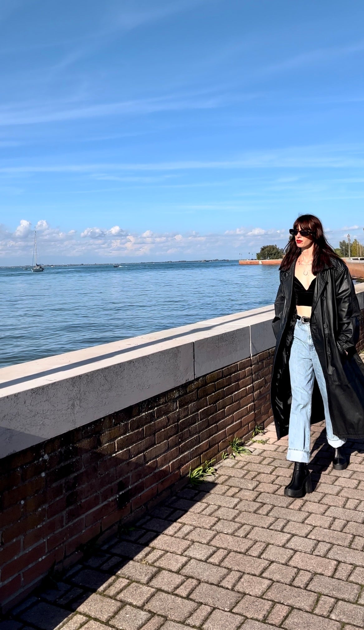 Trench oversize en cuir