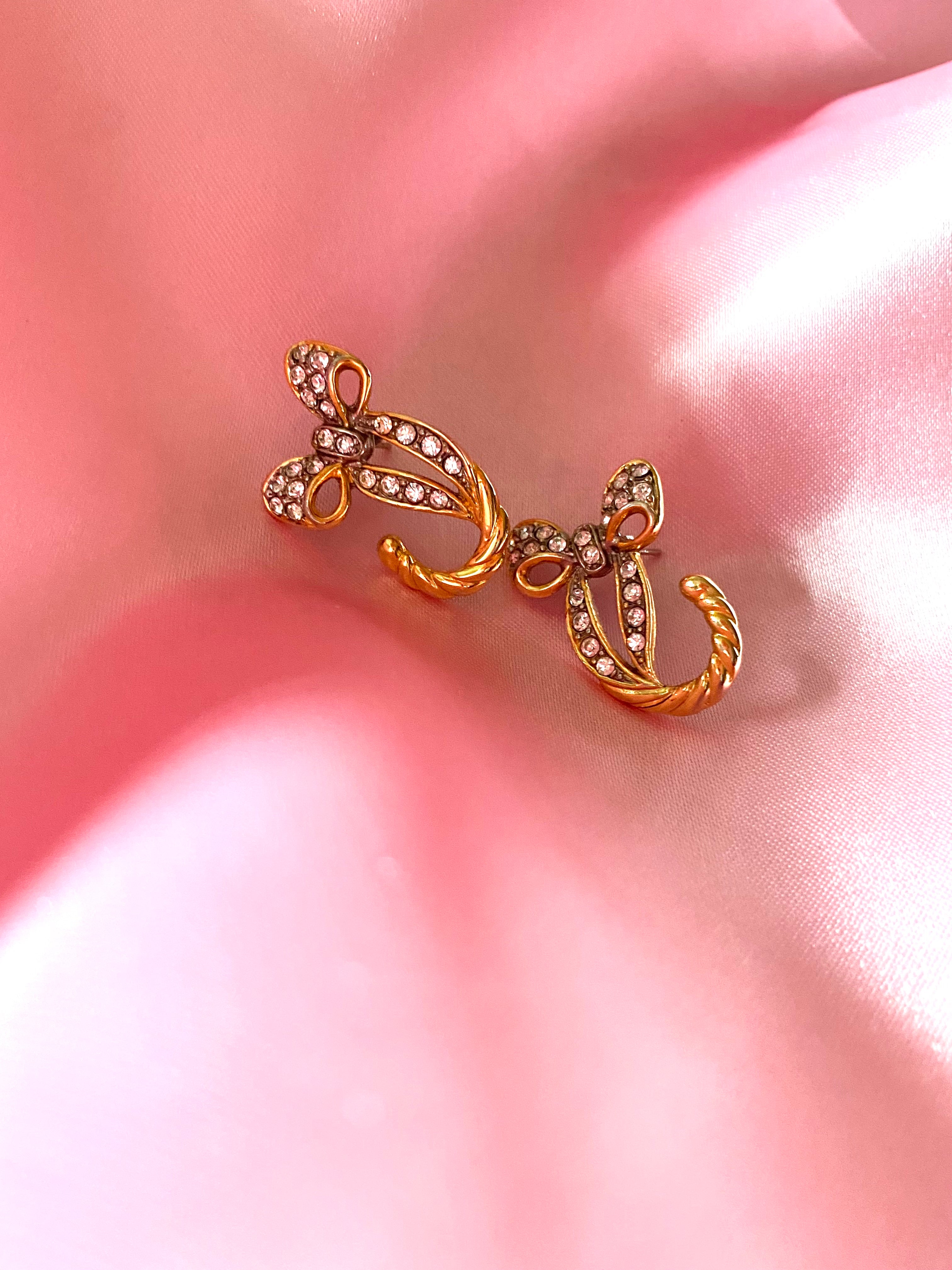 Orecchini a fiocco con strass