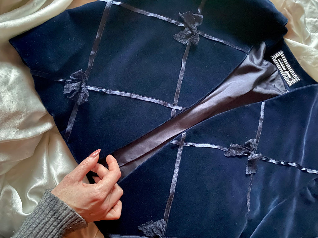 Blazer velvet bolero fiocchi