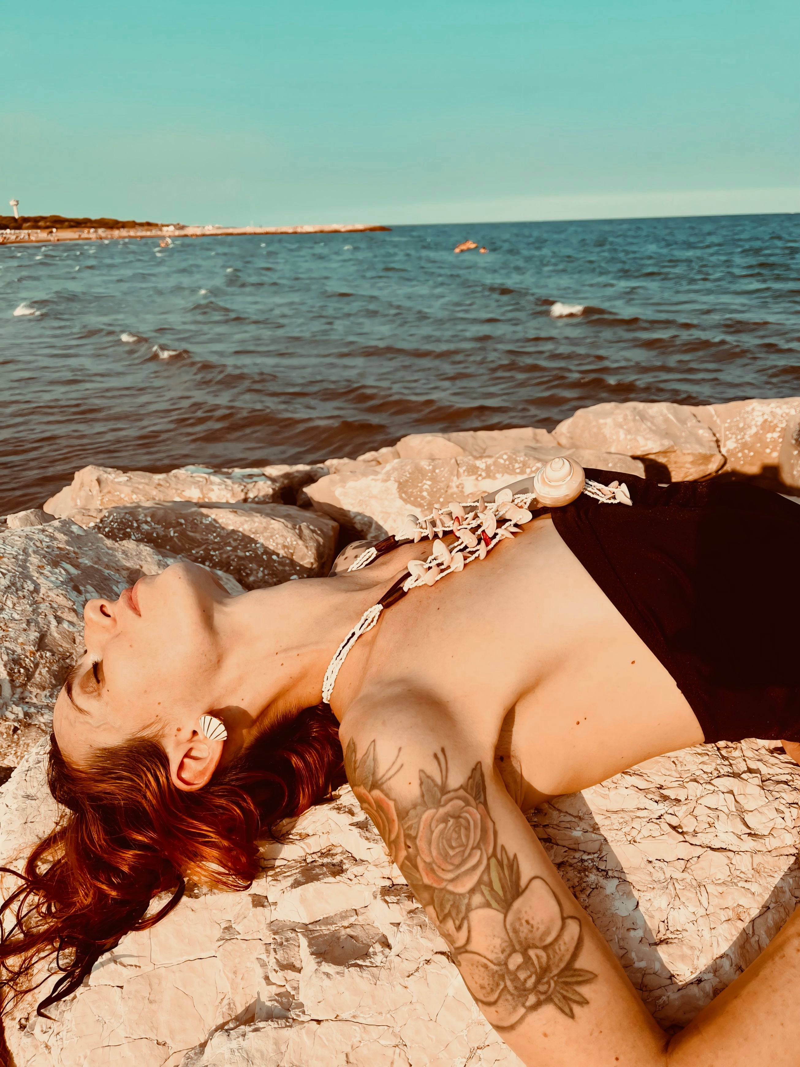 Collier Marea avec perles naturelles et coquillages