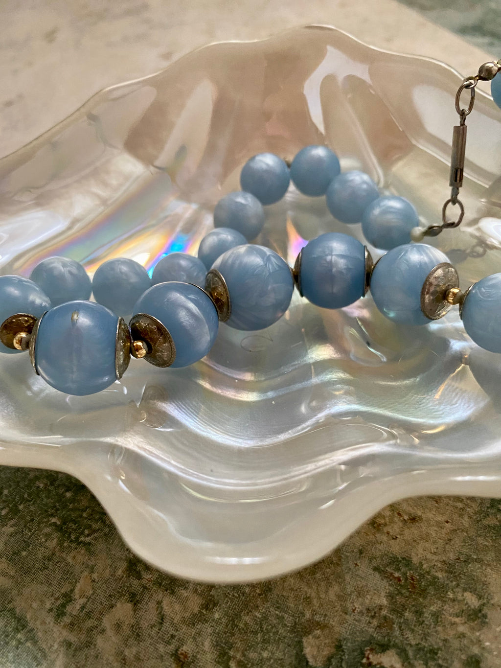 Bolle blu collana ‘60