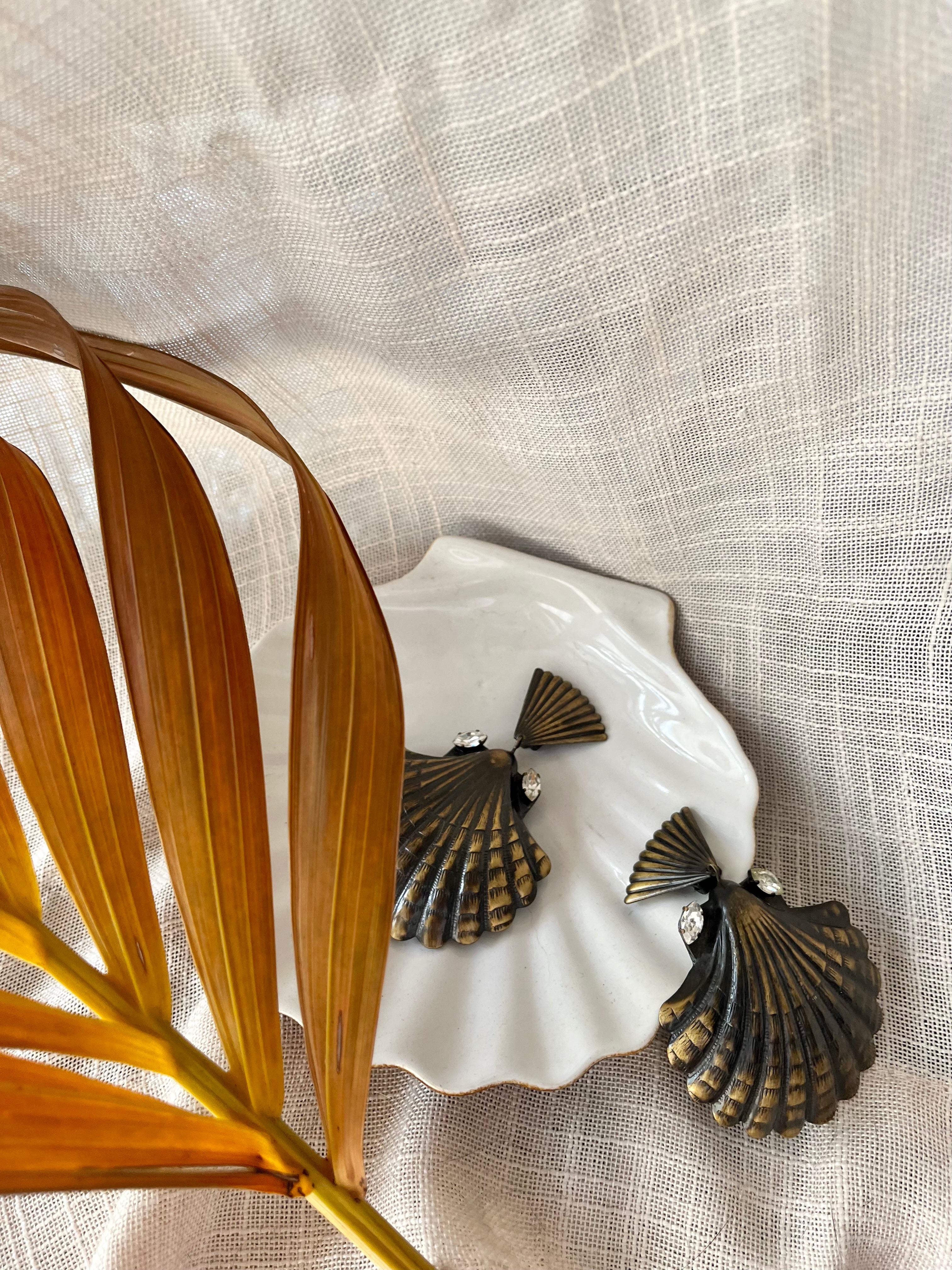 Boucles d'oreilles maxi coquillage mélancolie de la mer