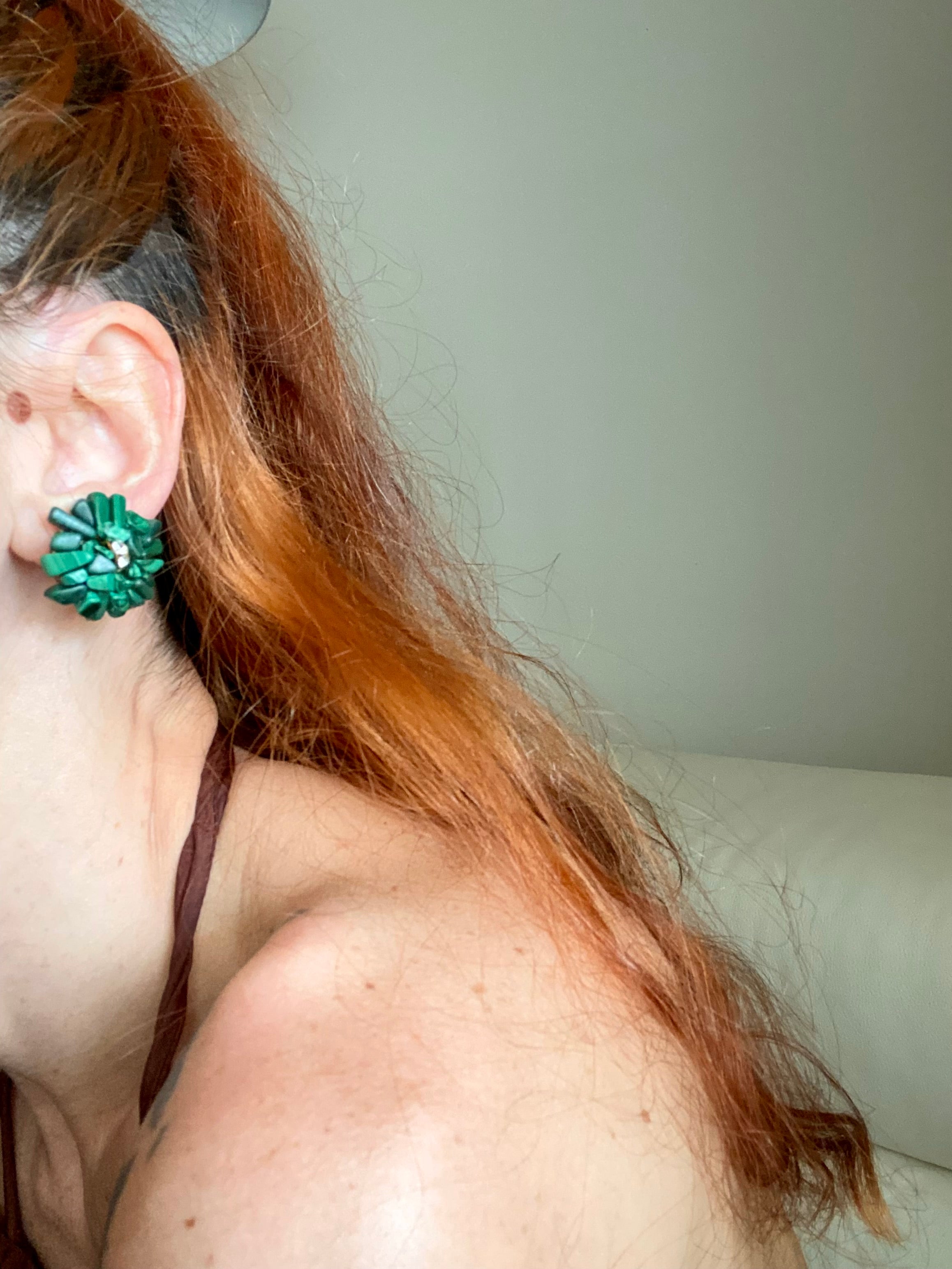 SMERALDO orecchini in pietre vere