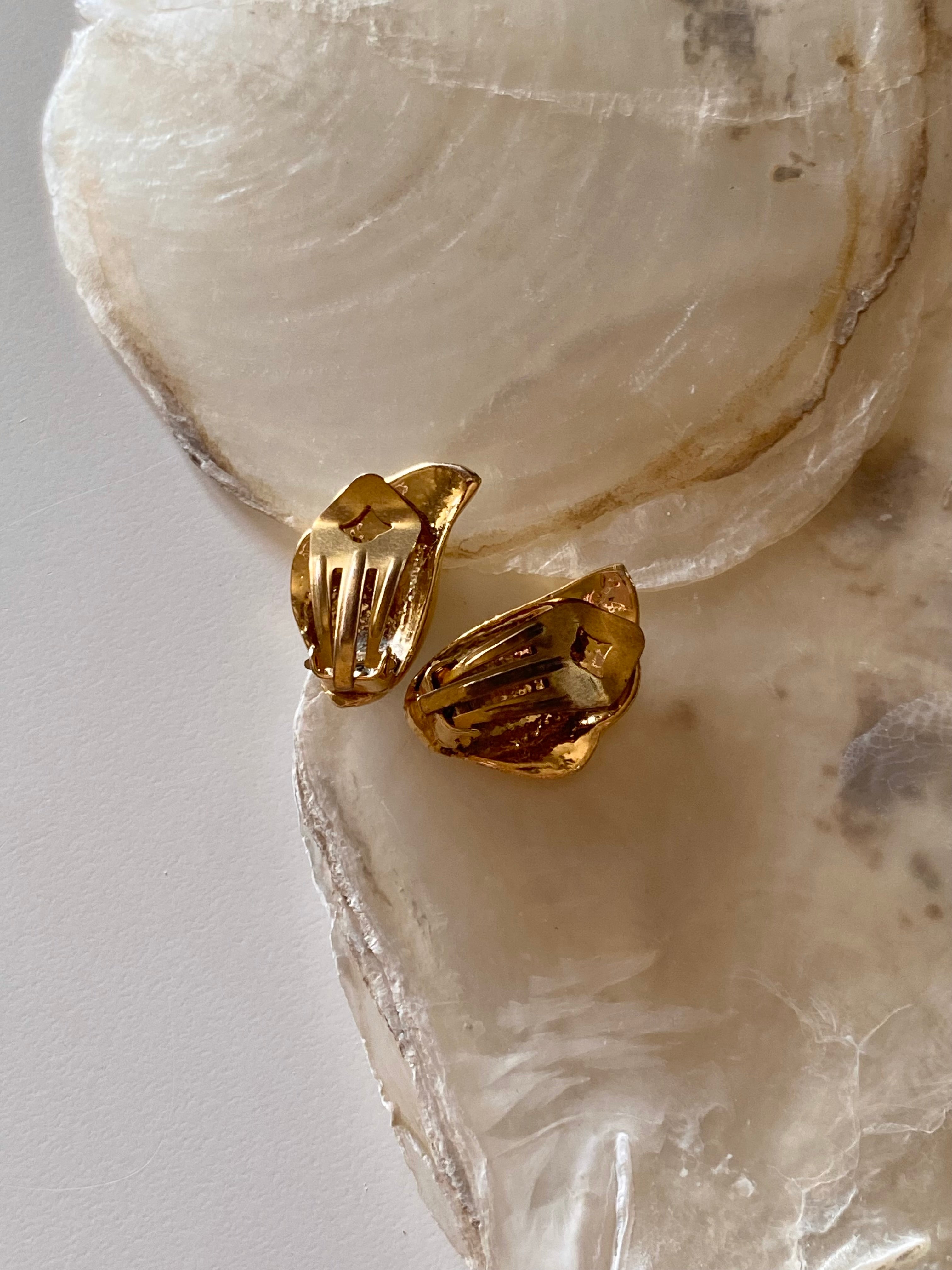 Boucles d'oreilles clips marine