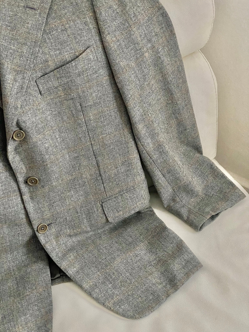 Blazer boxy gris cendré à simple boutonnage