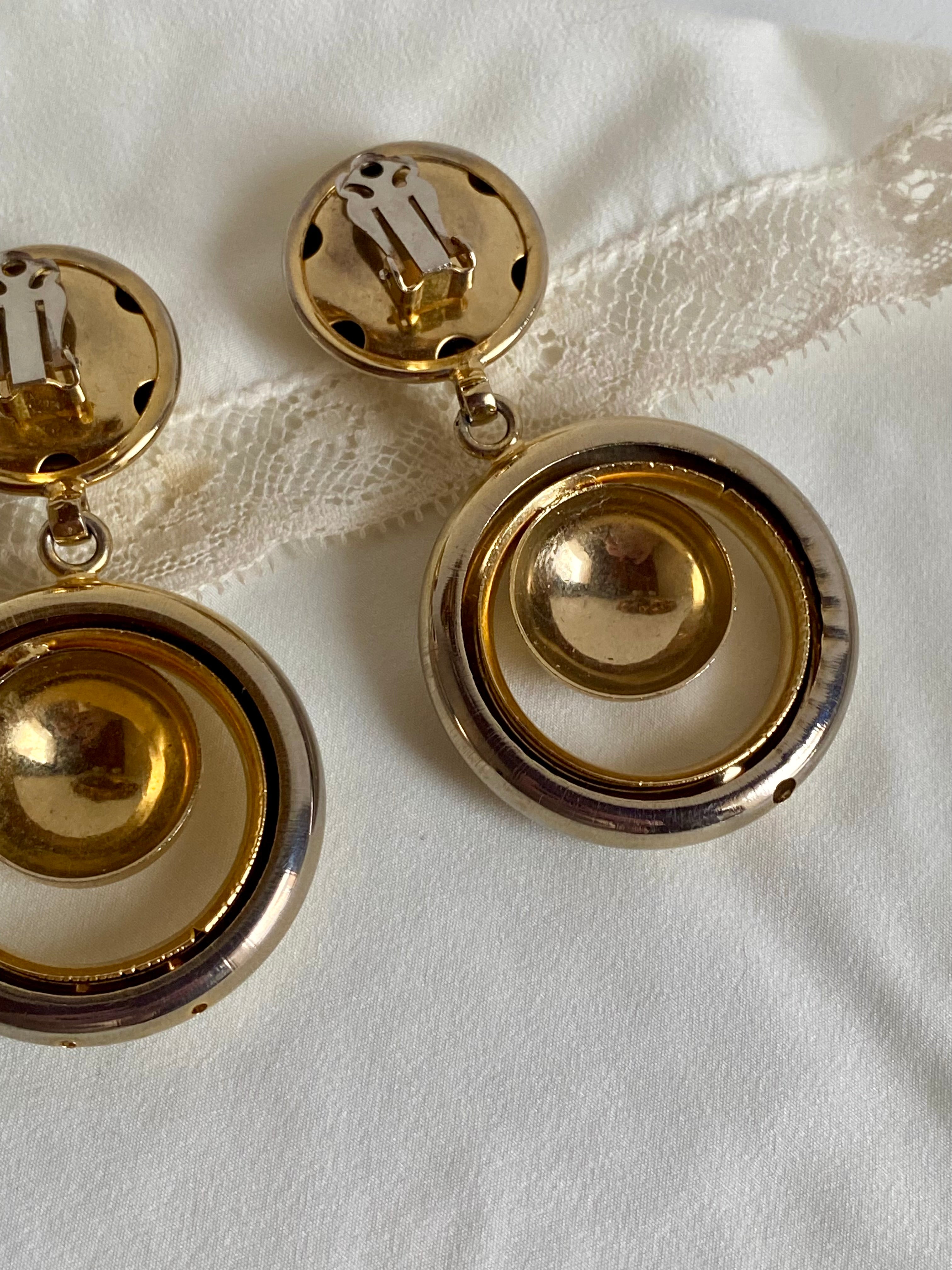 Boucles d'oreilles maxi rondes