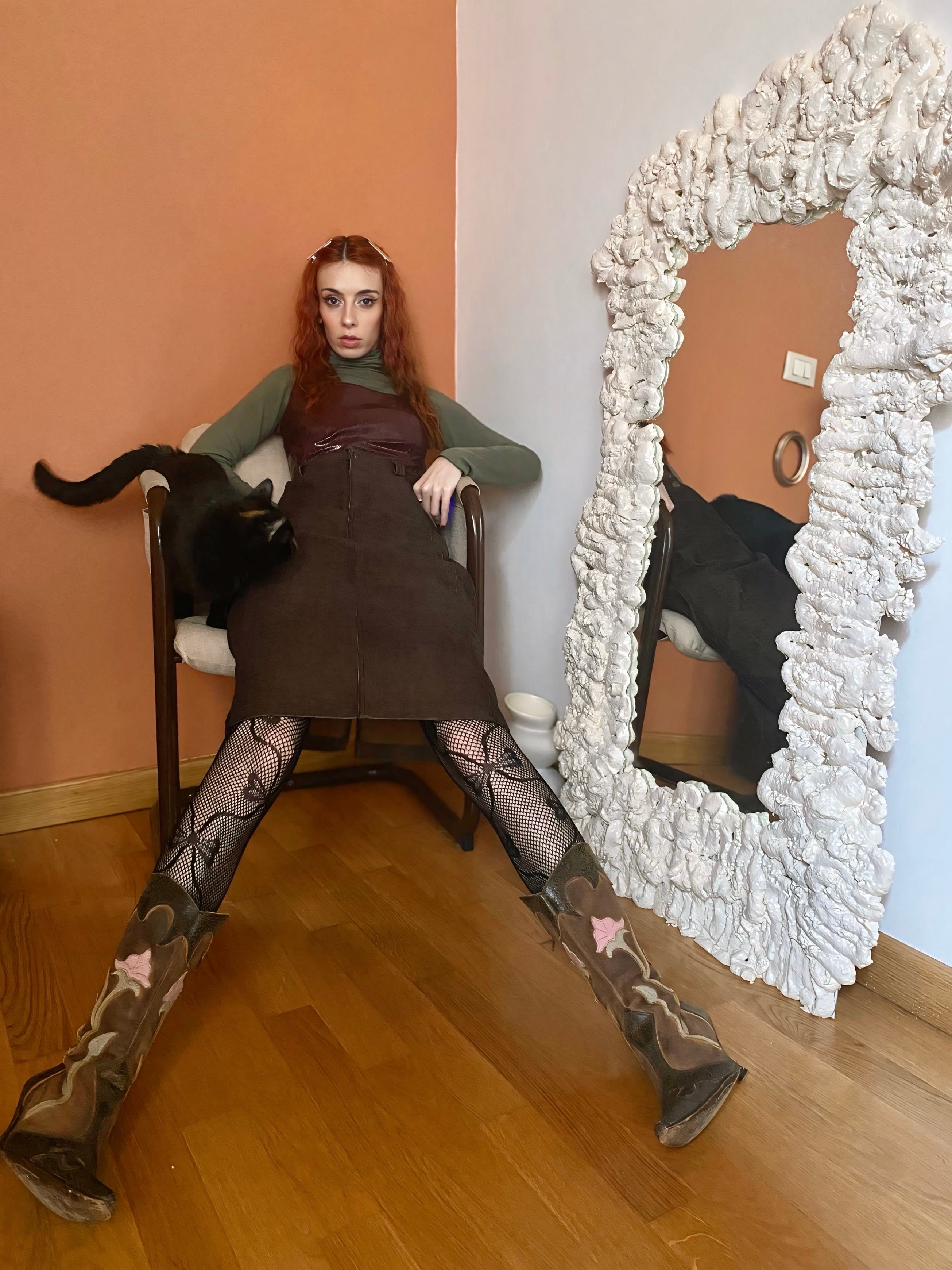 Gonna midi cioccolato