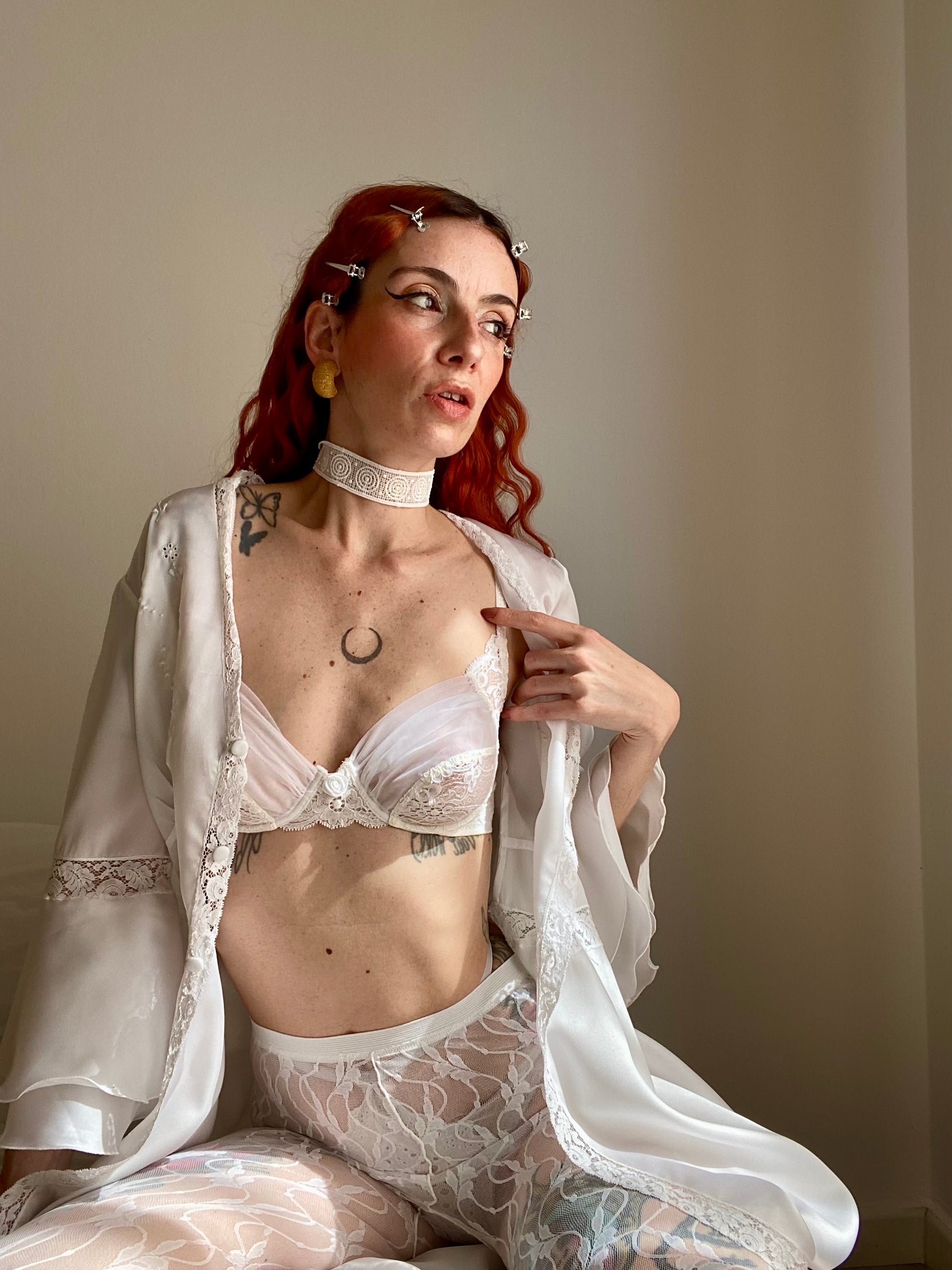 Reggiseno bianco in pizzo
