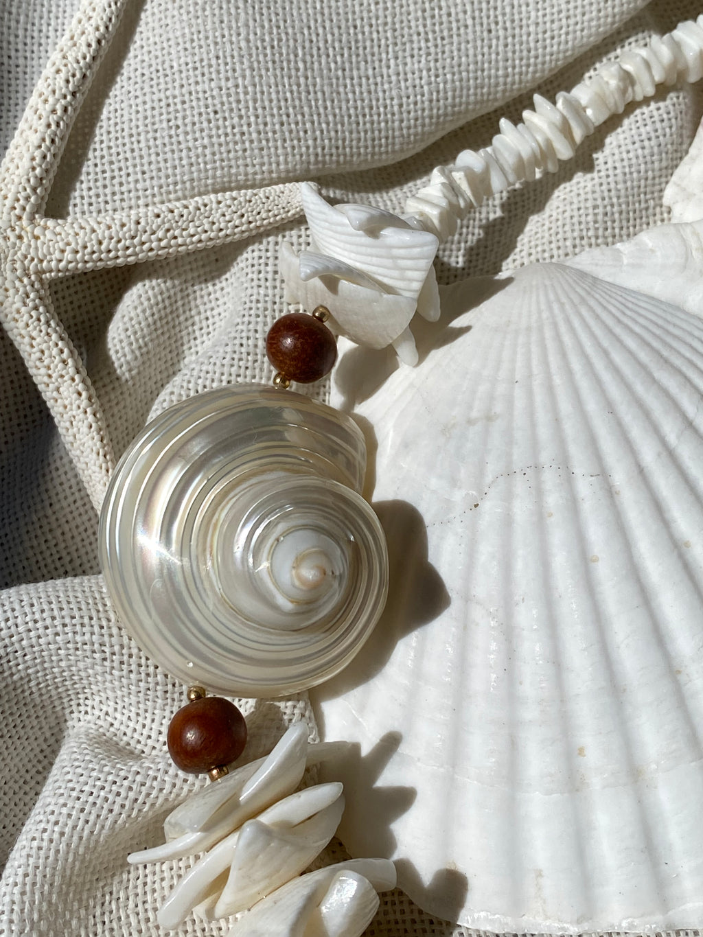 Conchiglia di Teti collana in vere conchiglie