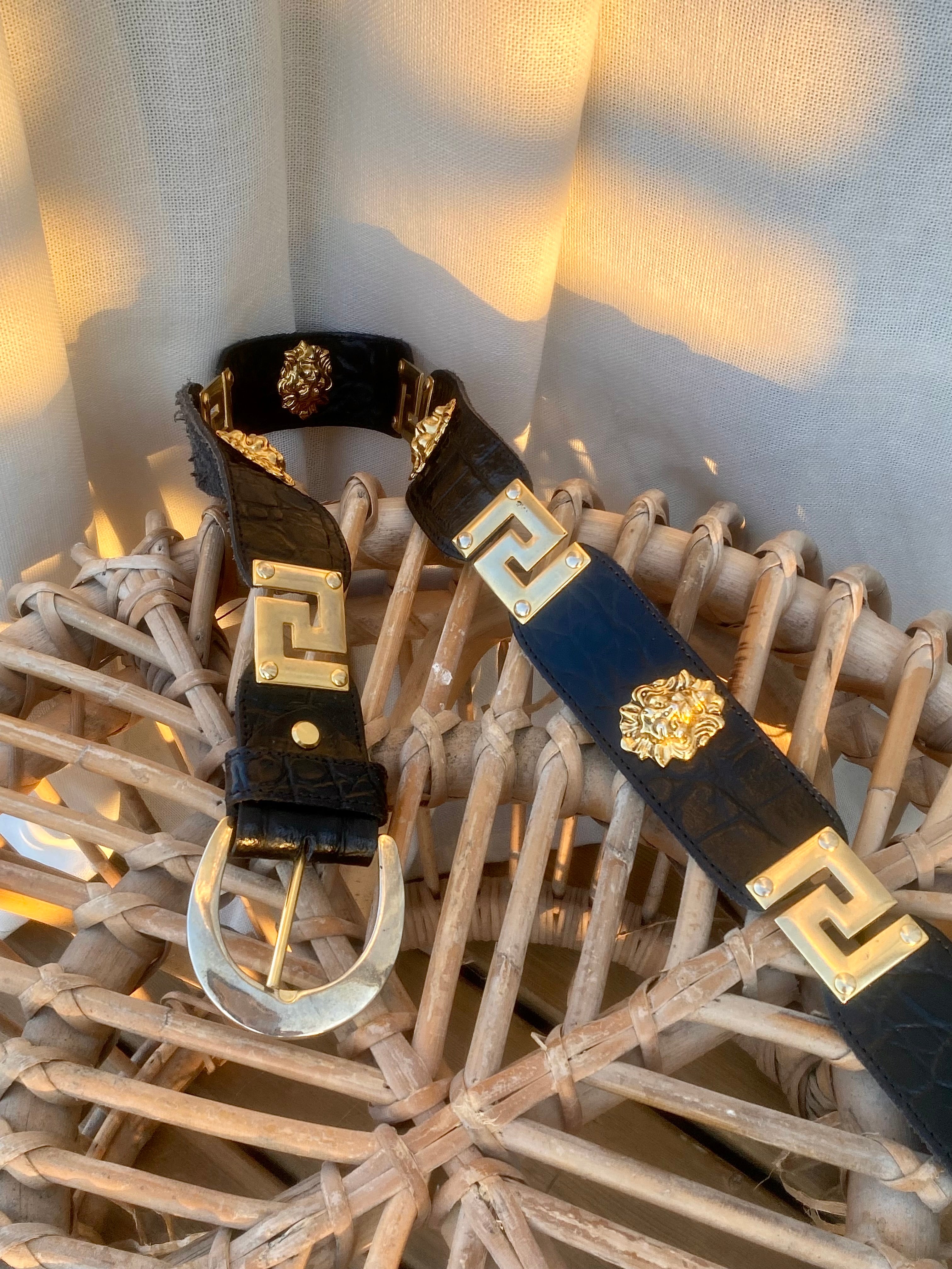 Ceinture Léone en cuir noir