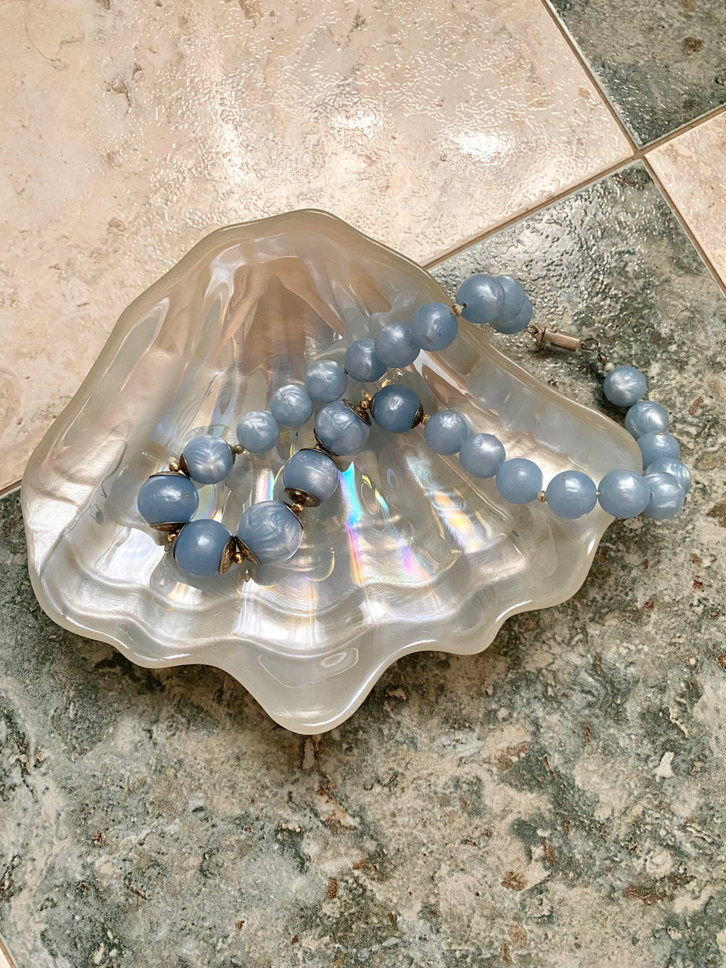 Bolle blu collana ‘60