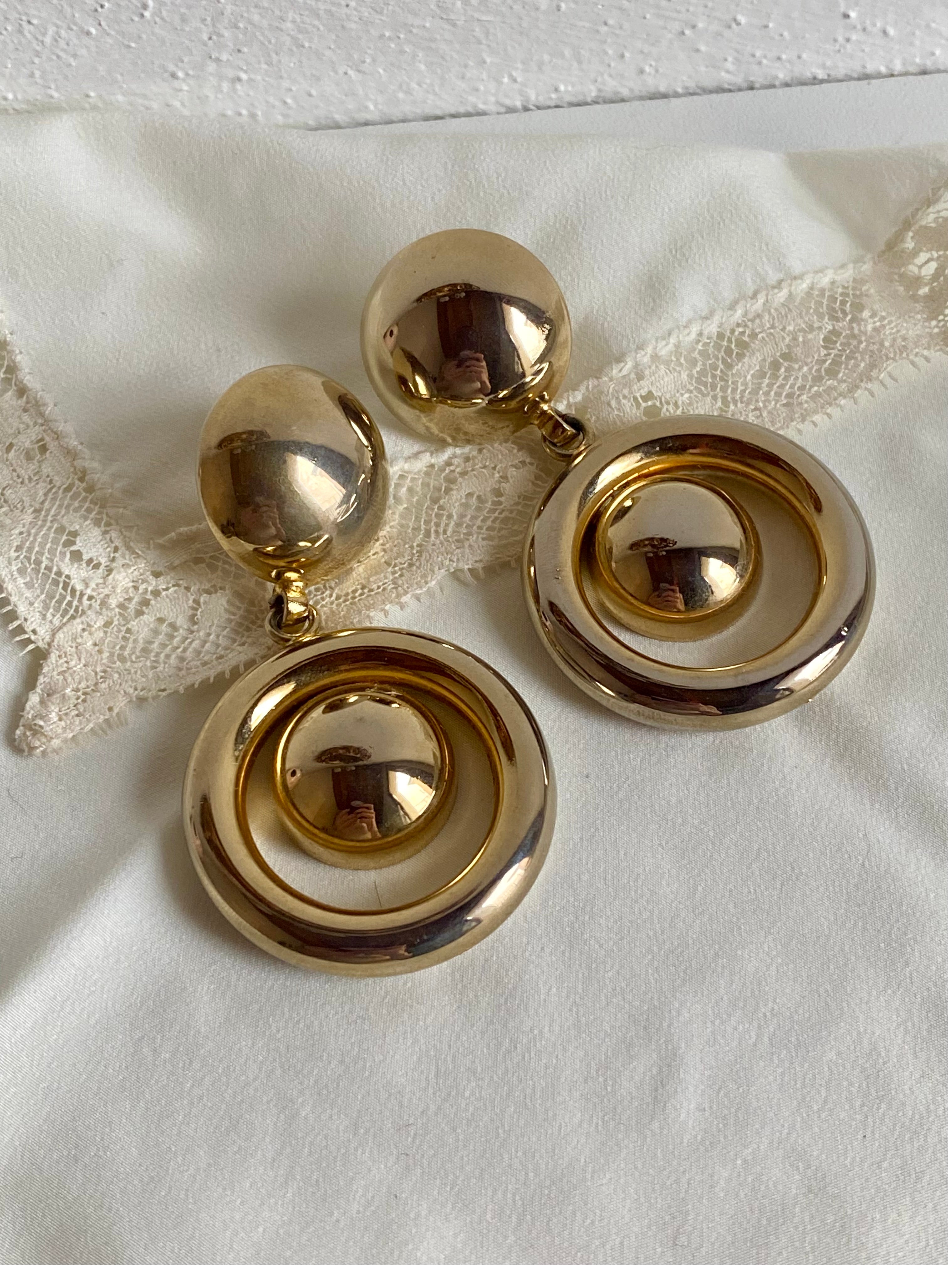 Boucles d'oreilles maxi rondes