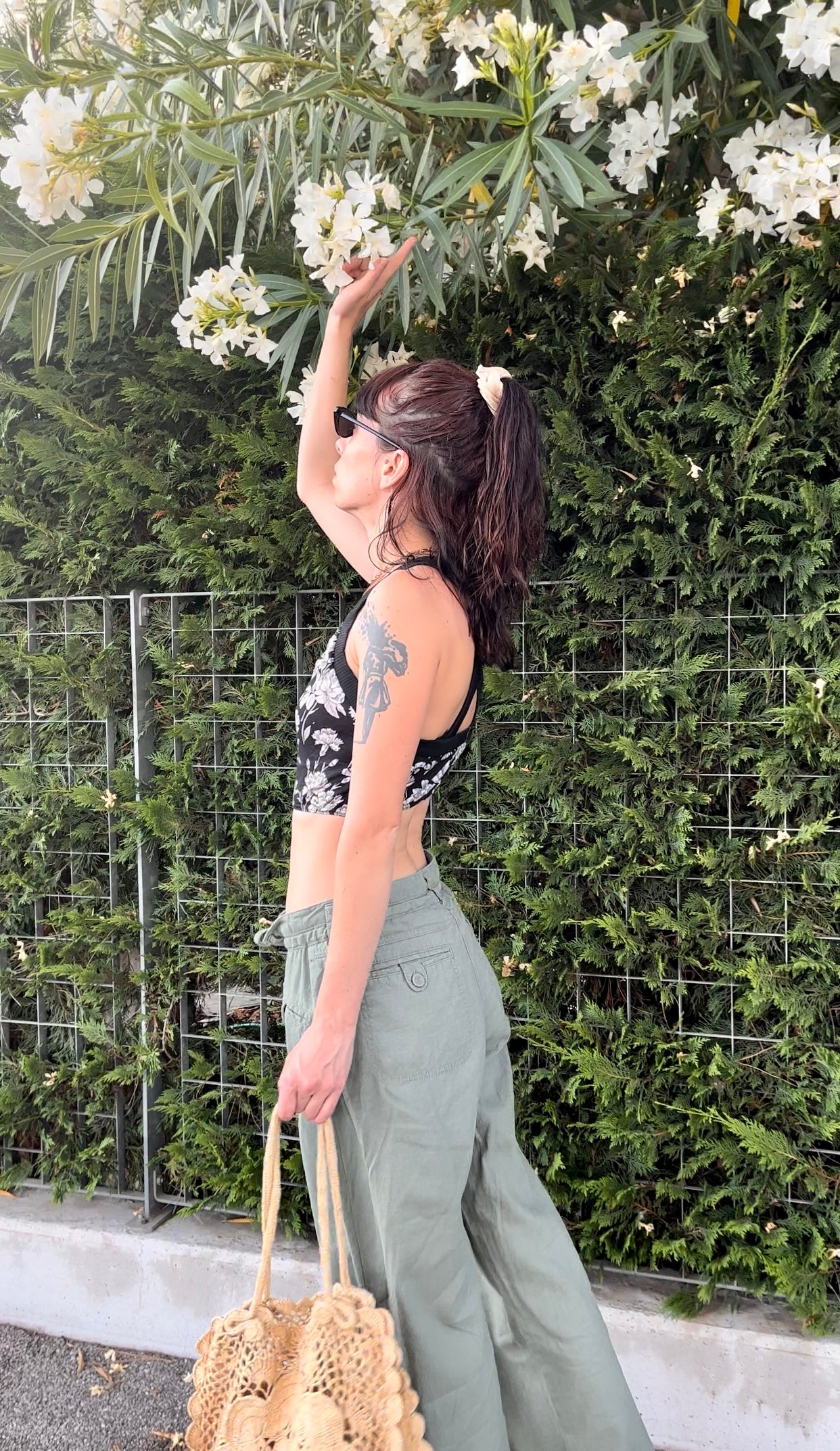 Flora top corto incrociato