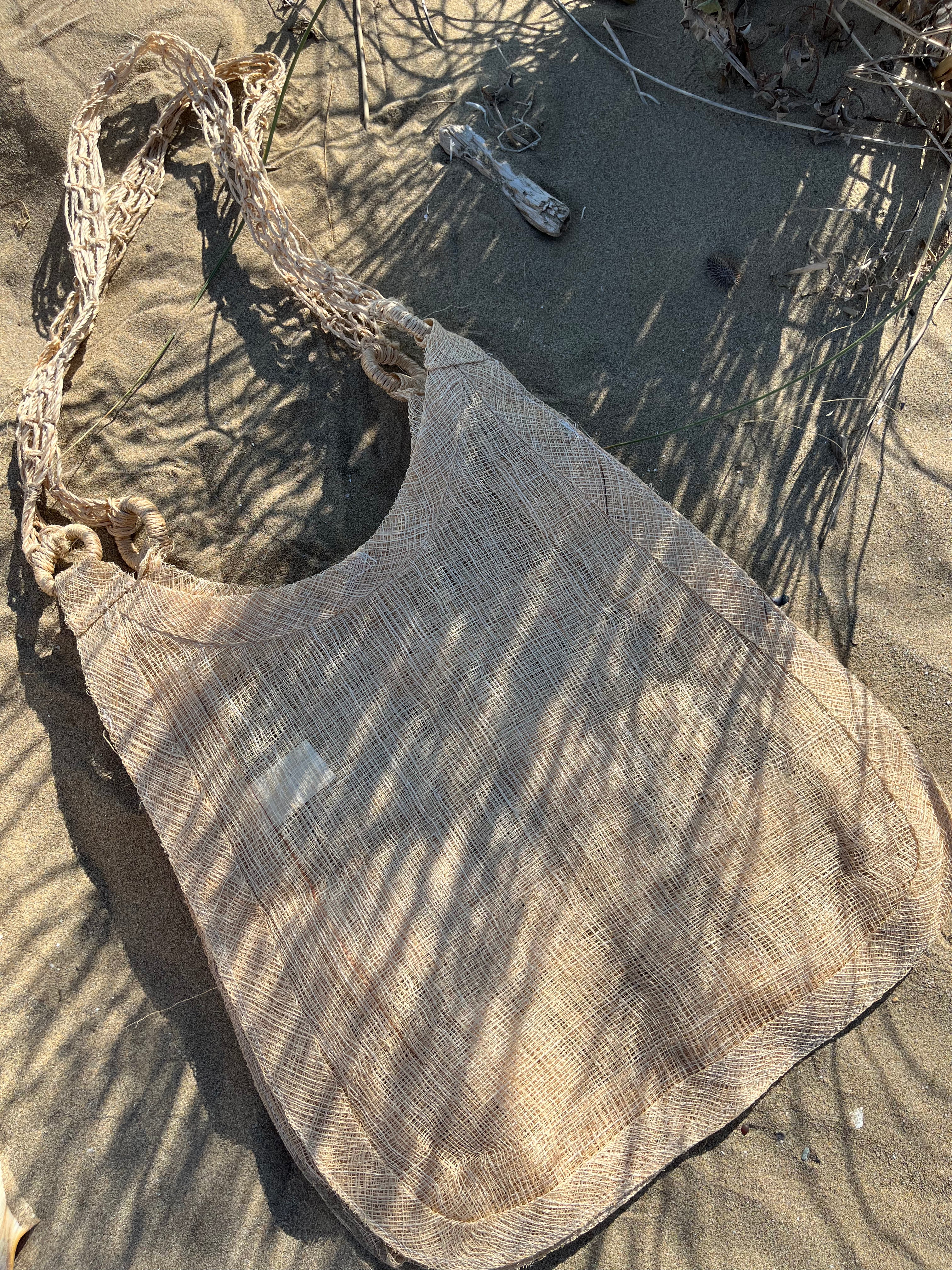 Flora borsa in paglia e iuta fina