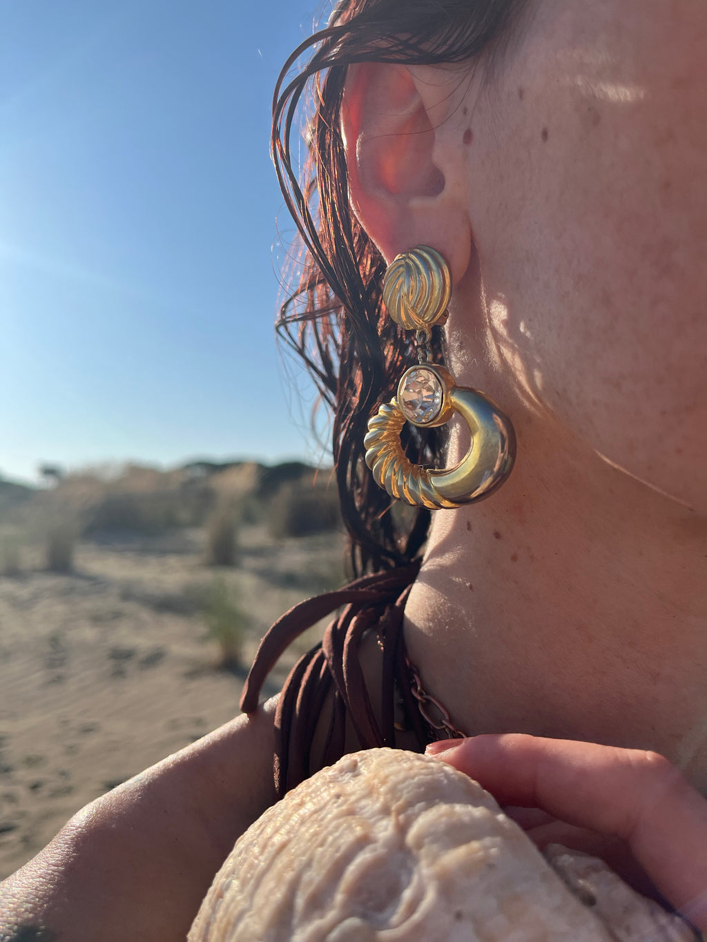Luce orecchini pendenti maxi