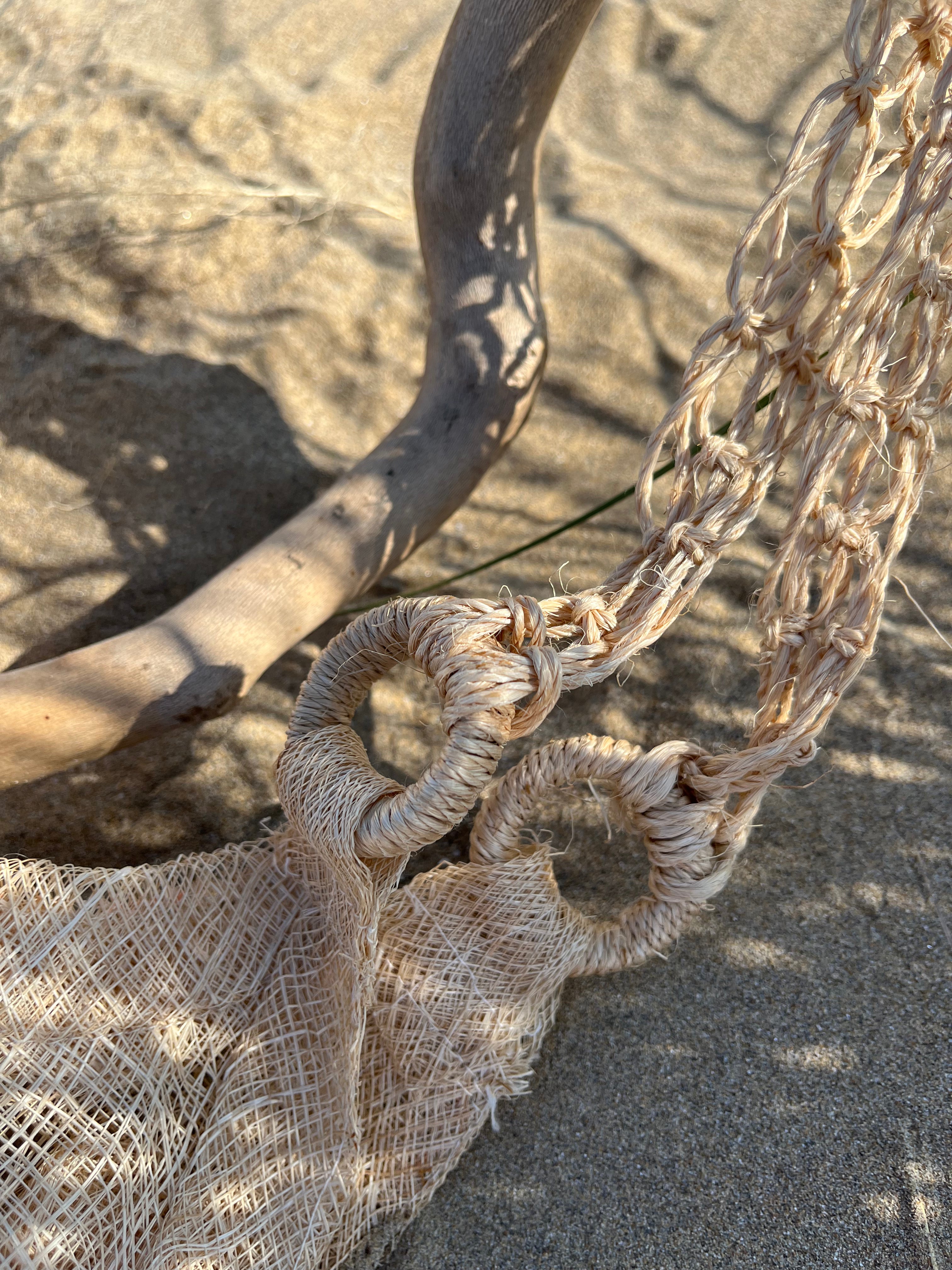 Flora borsa in paglia e iuta fina