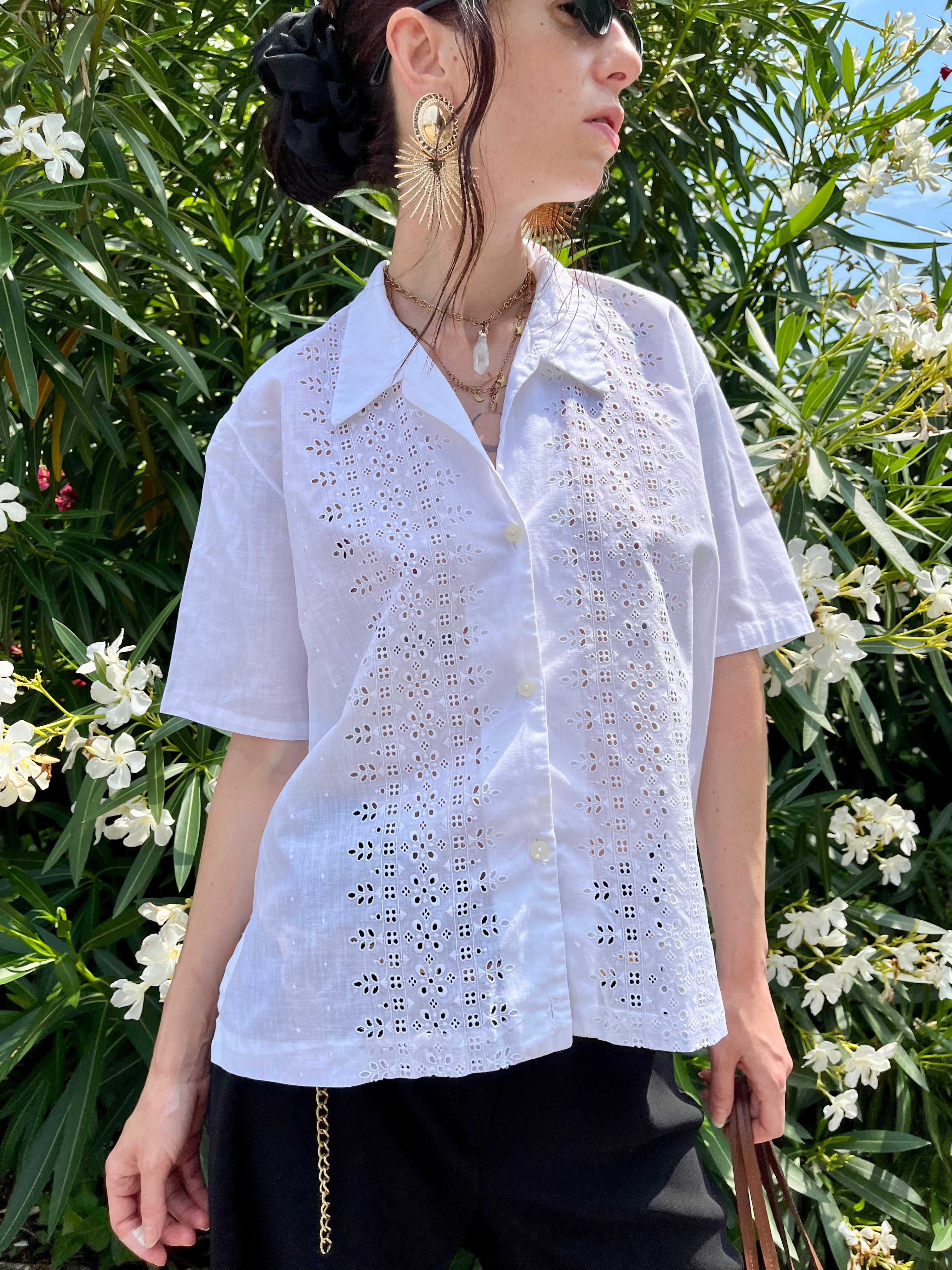 Pura camicia in pizzo San Gallo