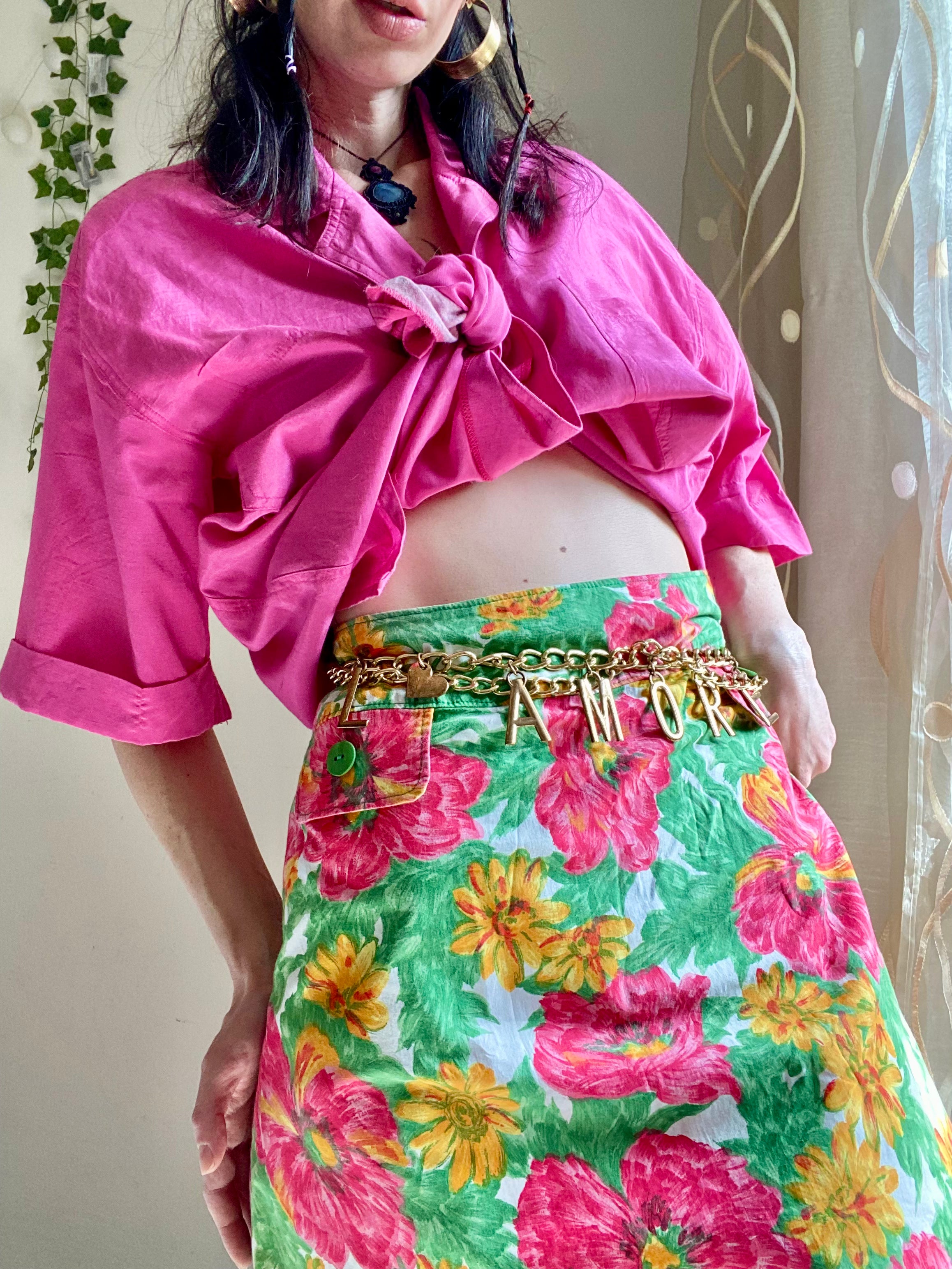 Minigonna con trama floreale ‘60s