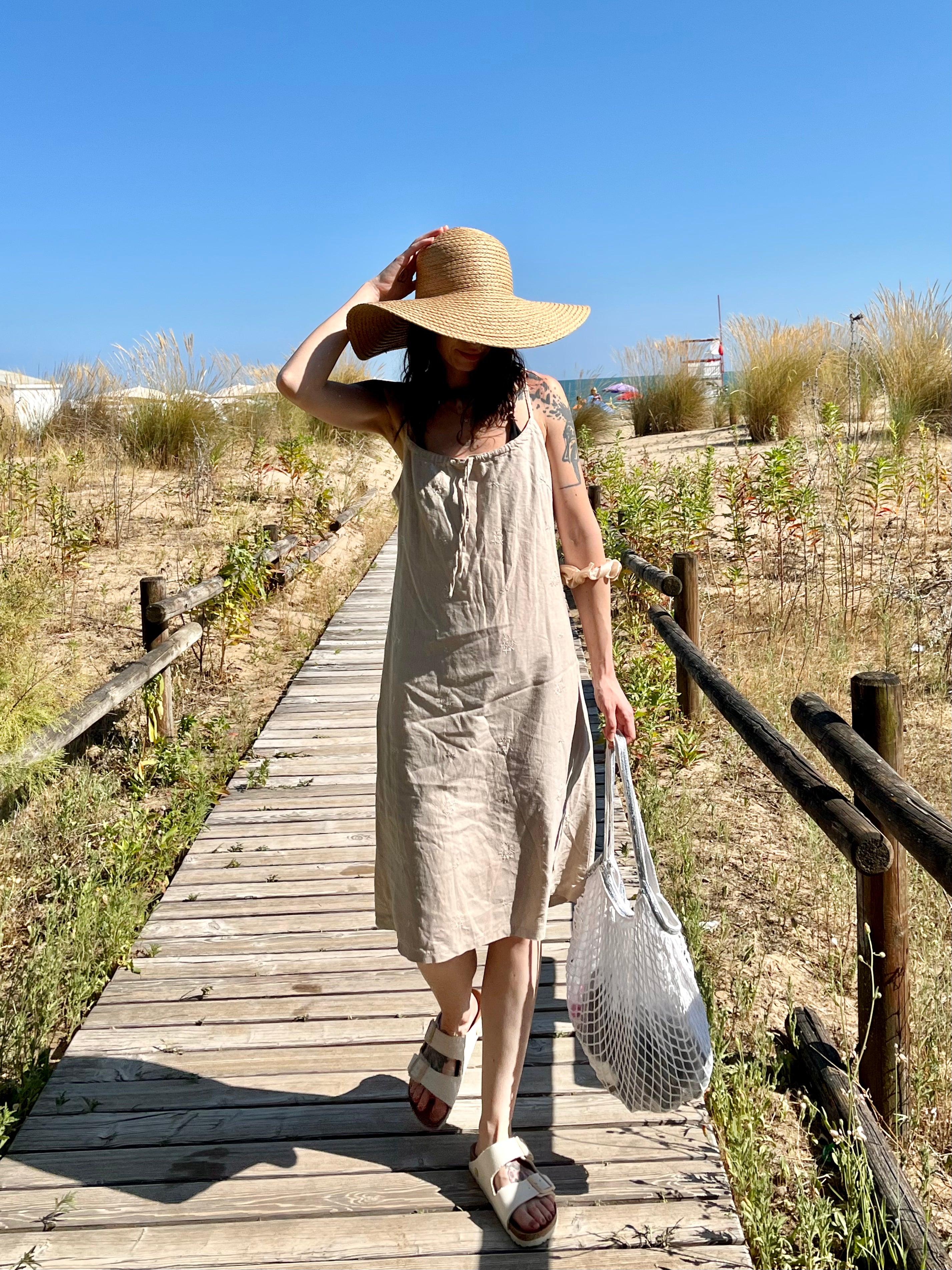 Sabbia abito in lino