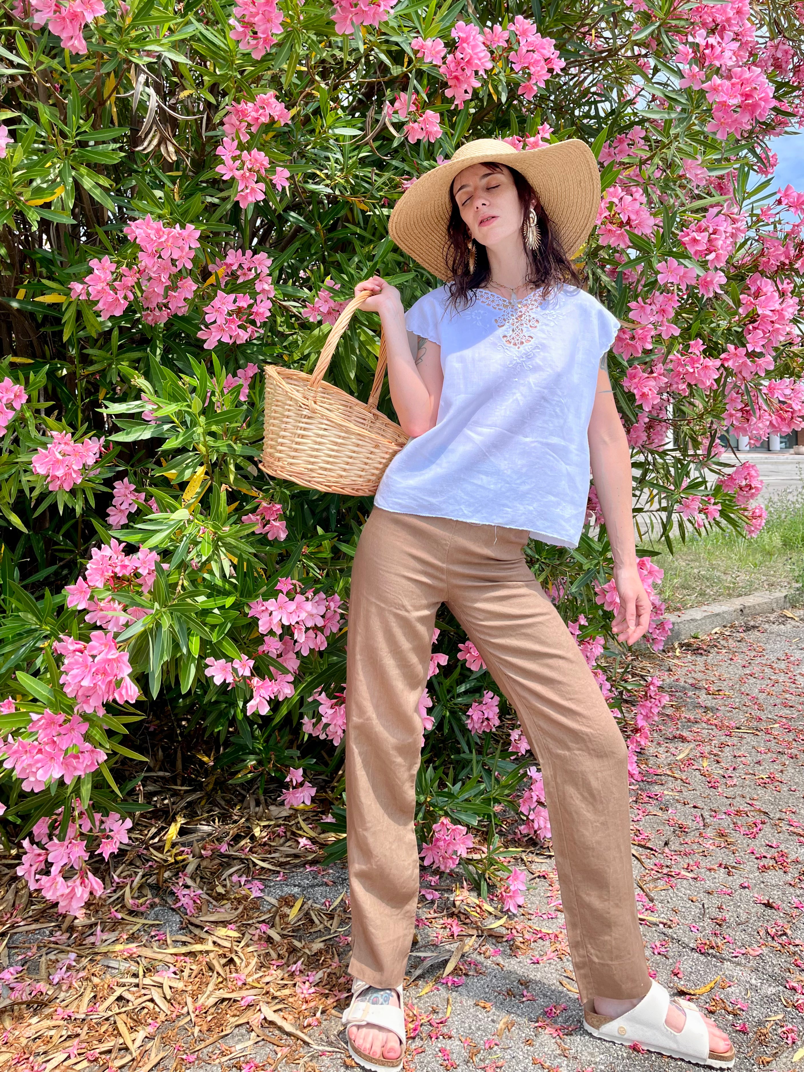 Terra pantaloni in lino