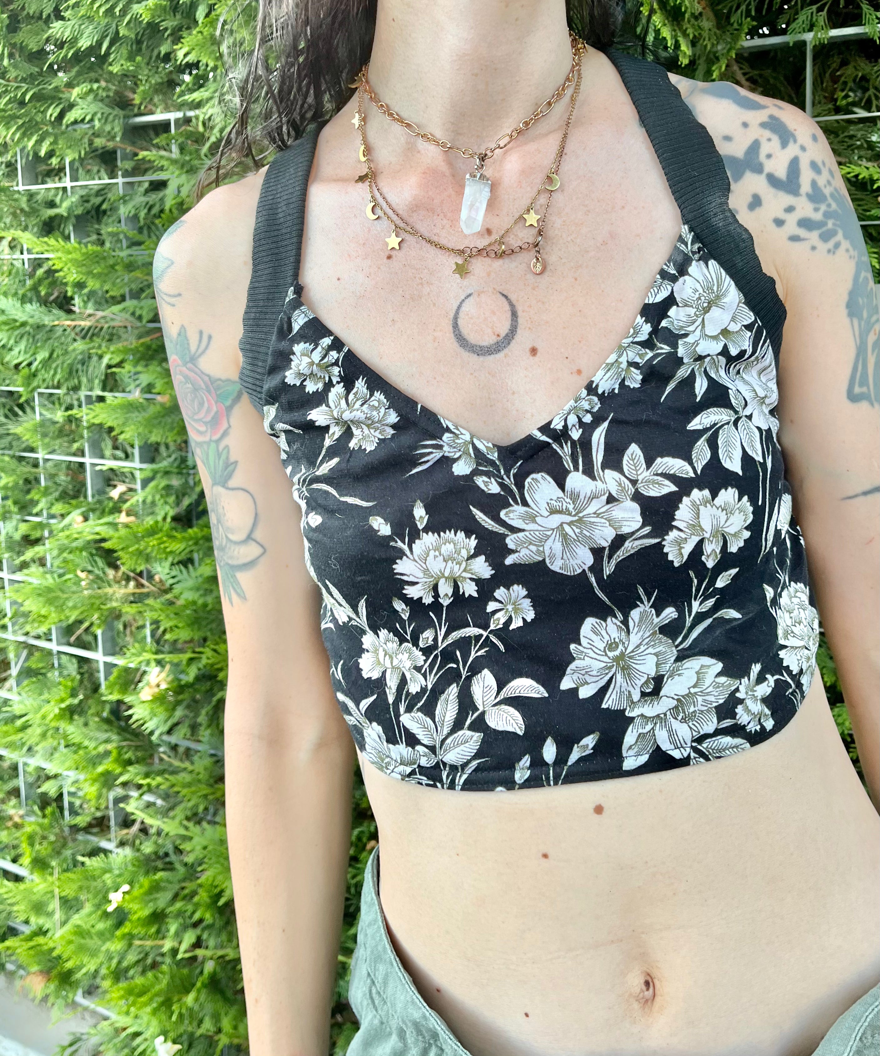 Flora top corto incrociato