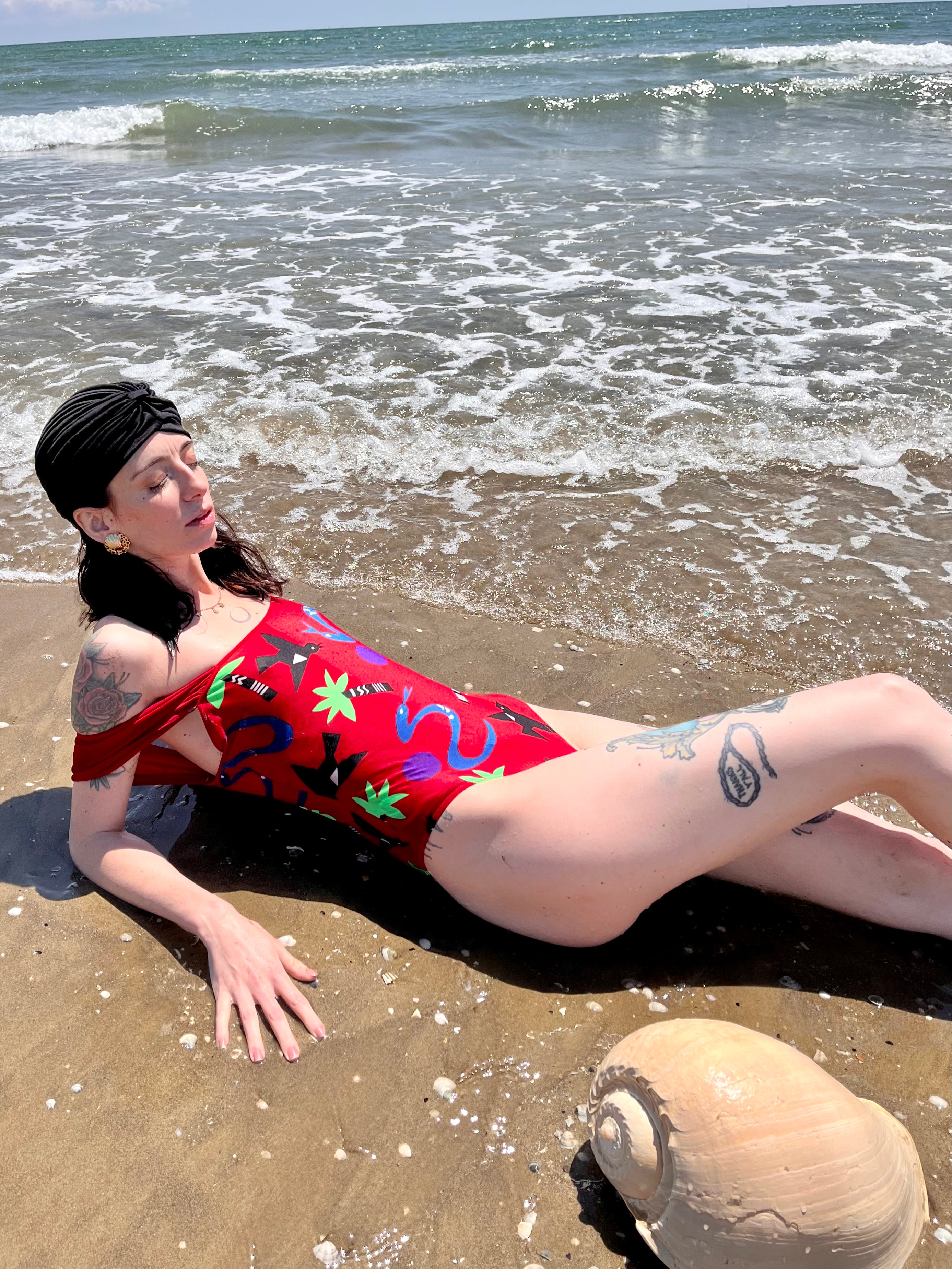 Costume intero trama con spalline