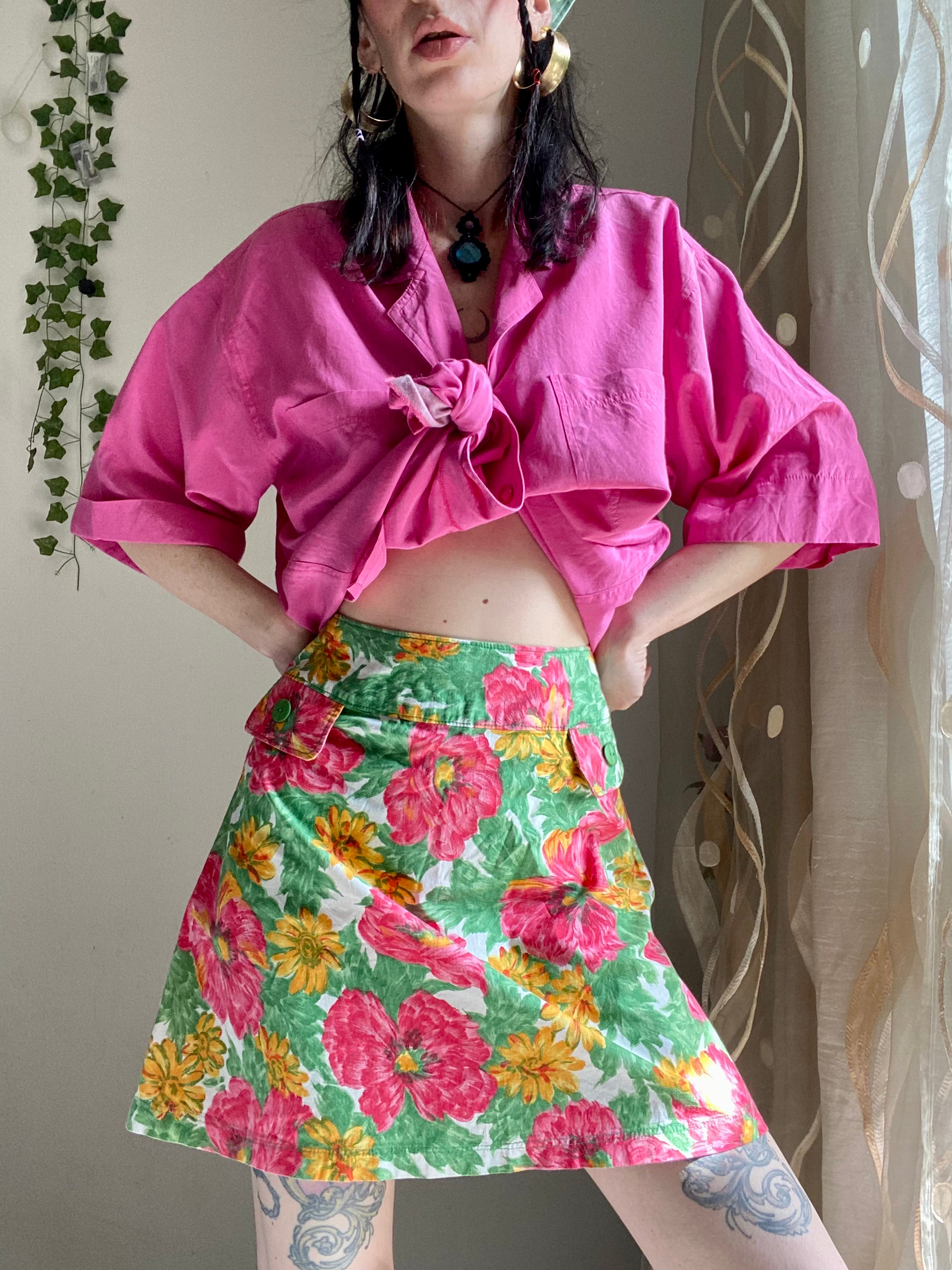 Minigonna con trama floreale ‘60s