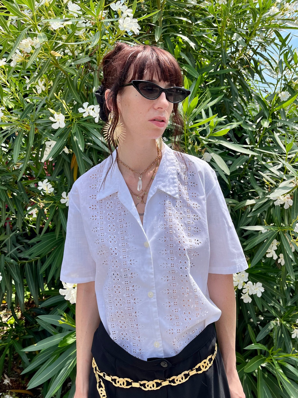 Pura camicia in pizzo San Gallo