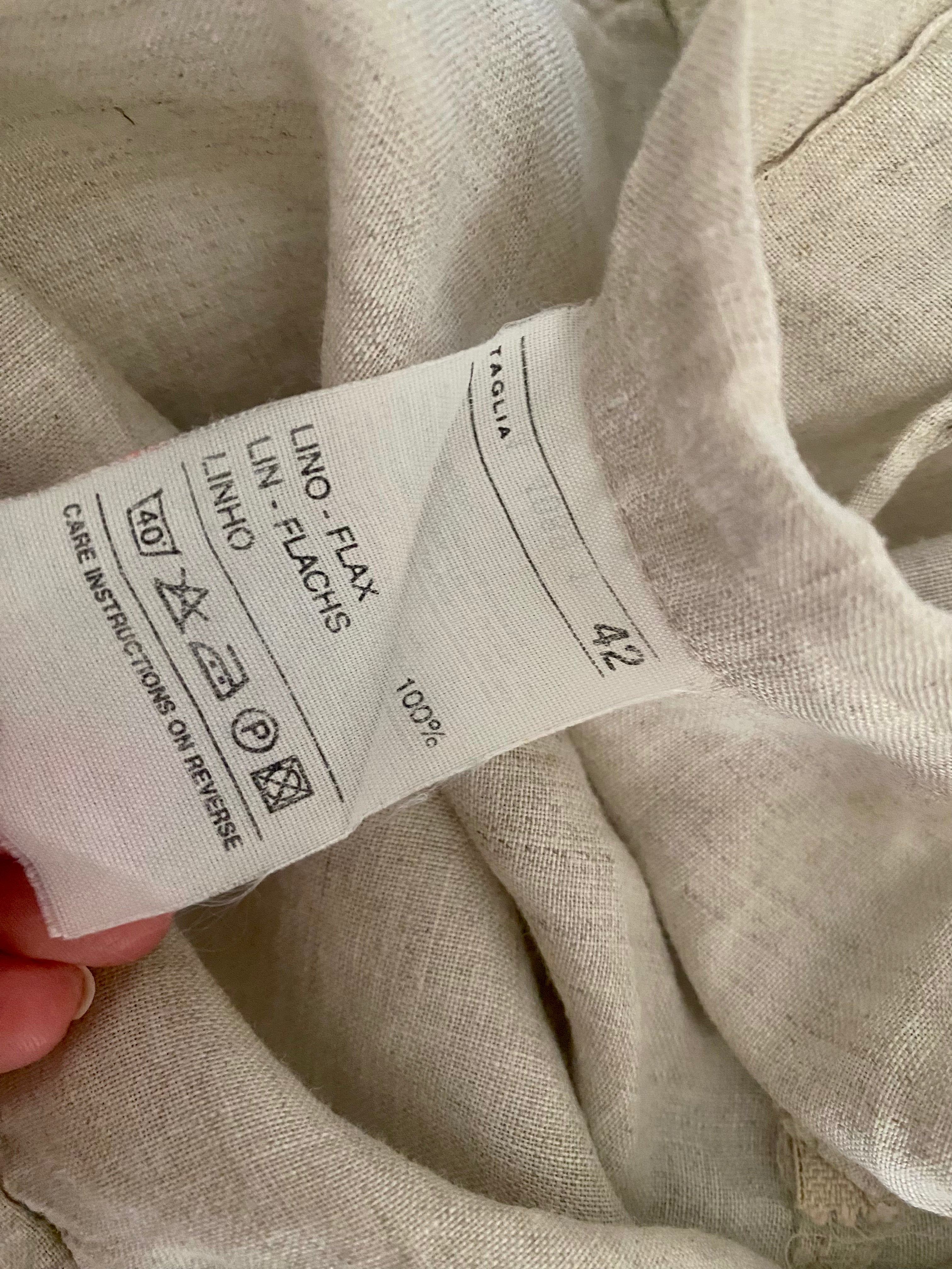 Pantalon en lin sable Benetton