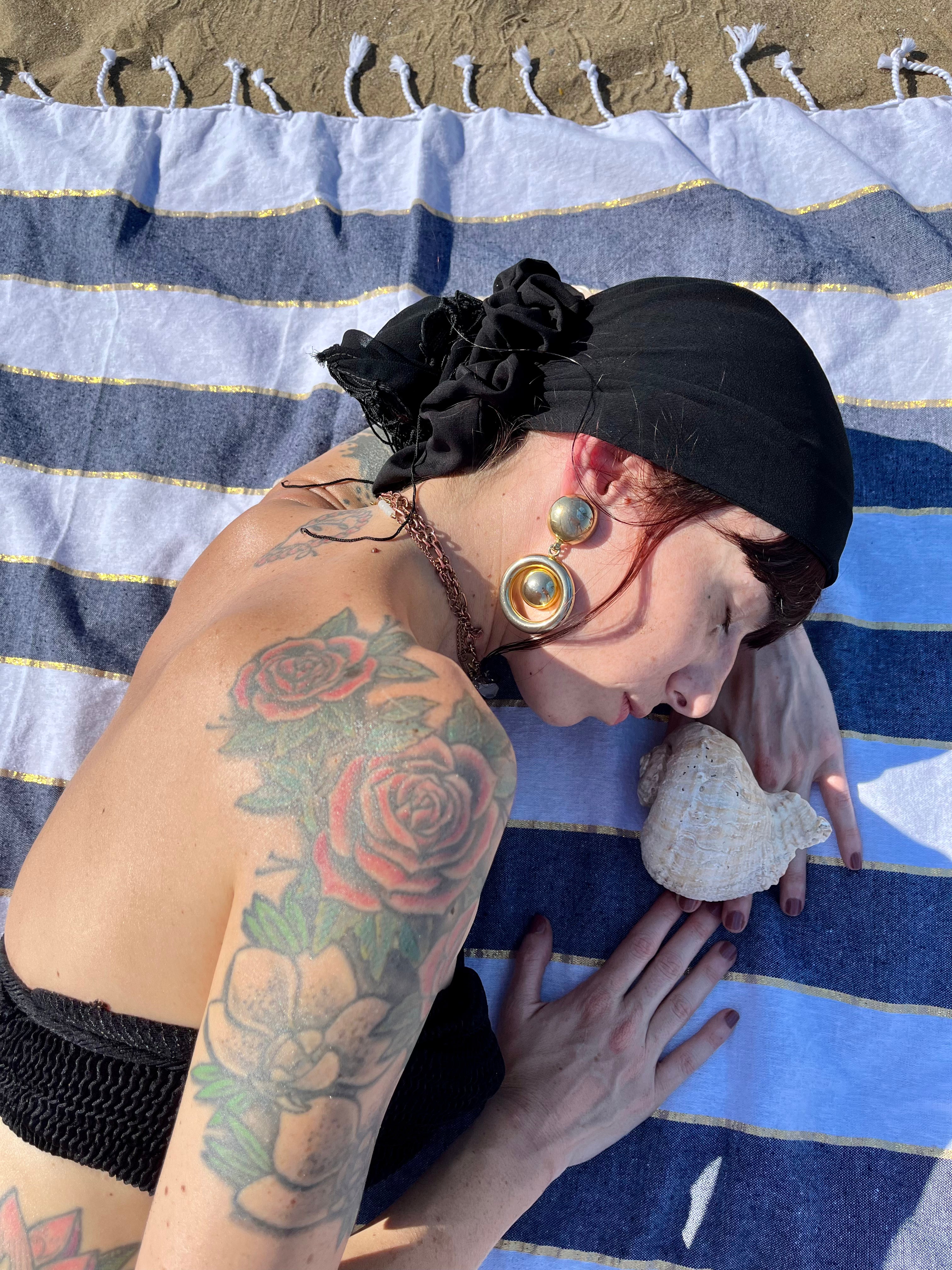 Boucles d'oreilles maxi rondes