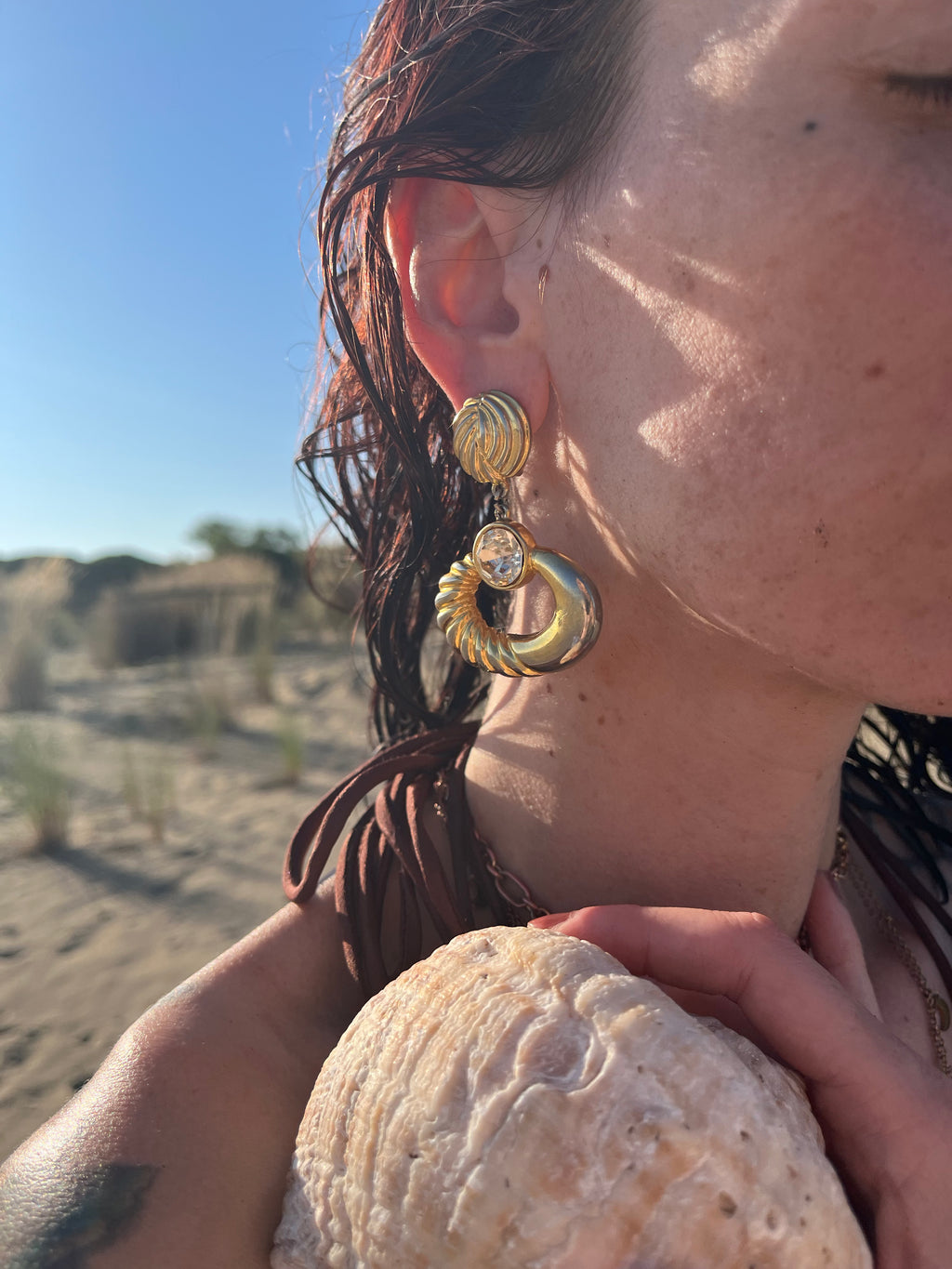 Luce orecchini pendenti maxi
