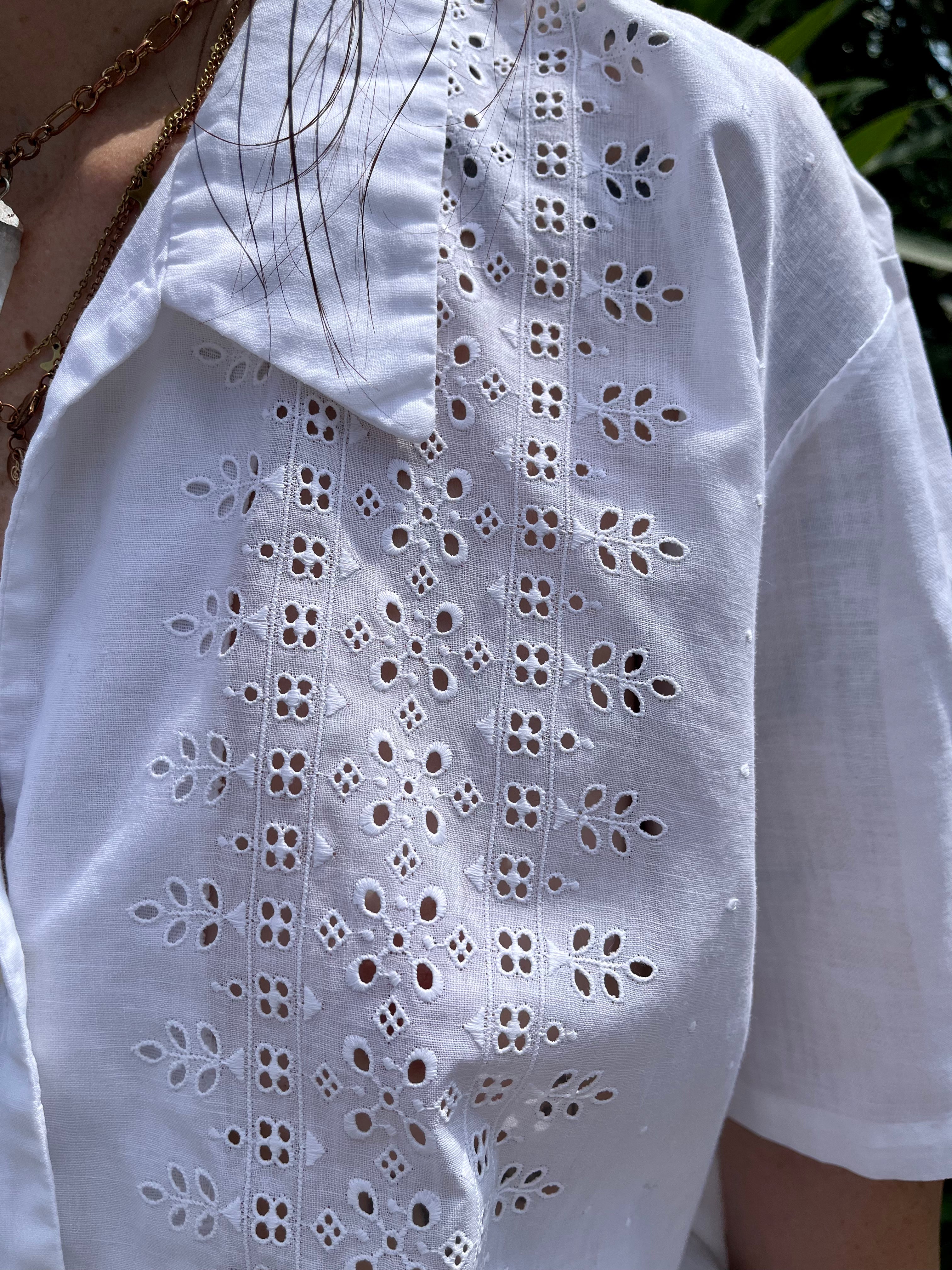 Pura camicia in pizzo San Gallo