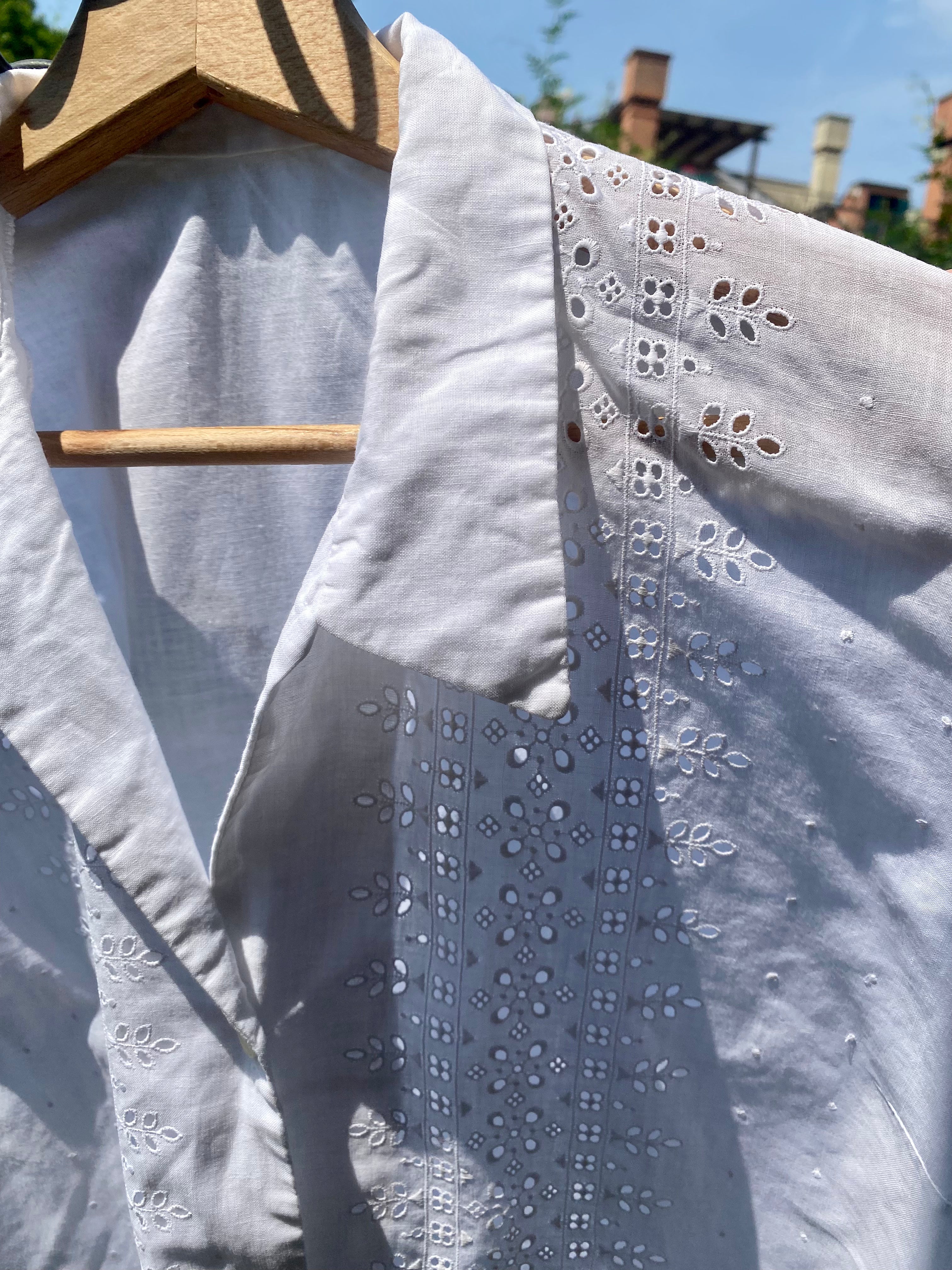 Pura camicia in pizzo San Gallo