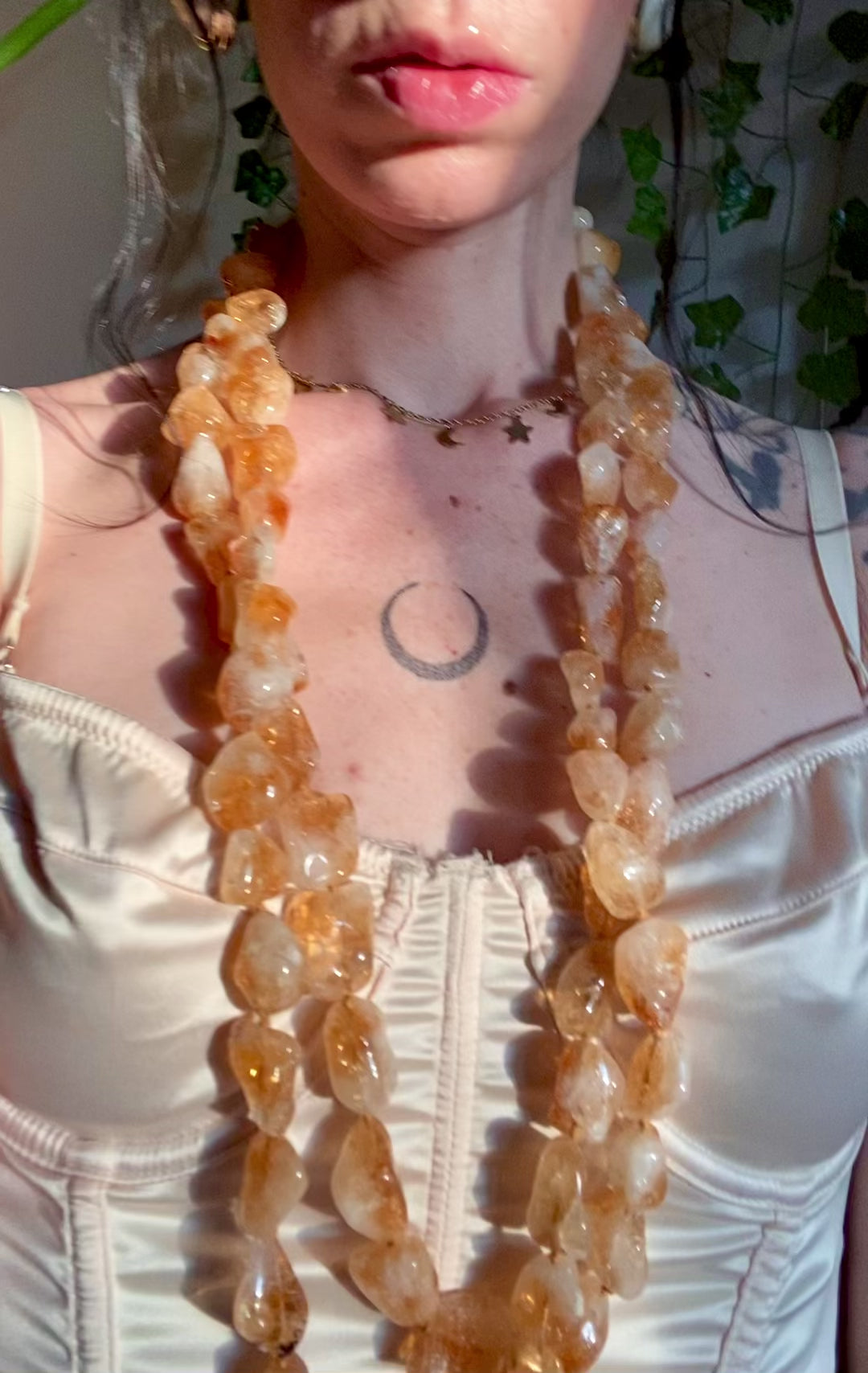 Collana in quarzo citrino