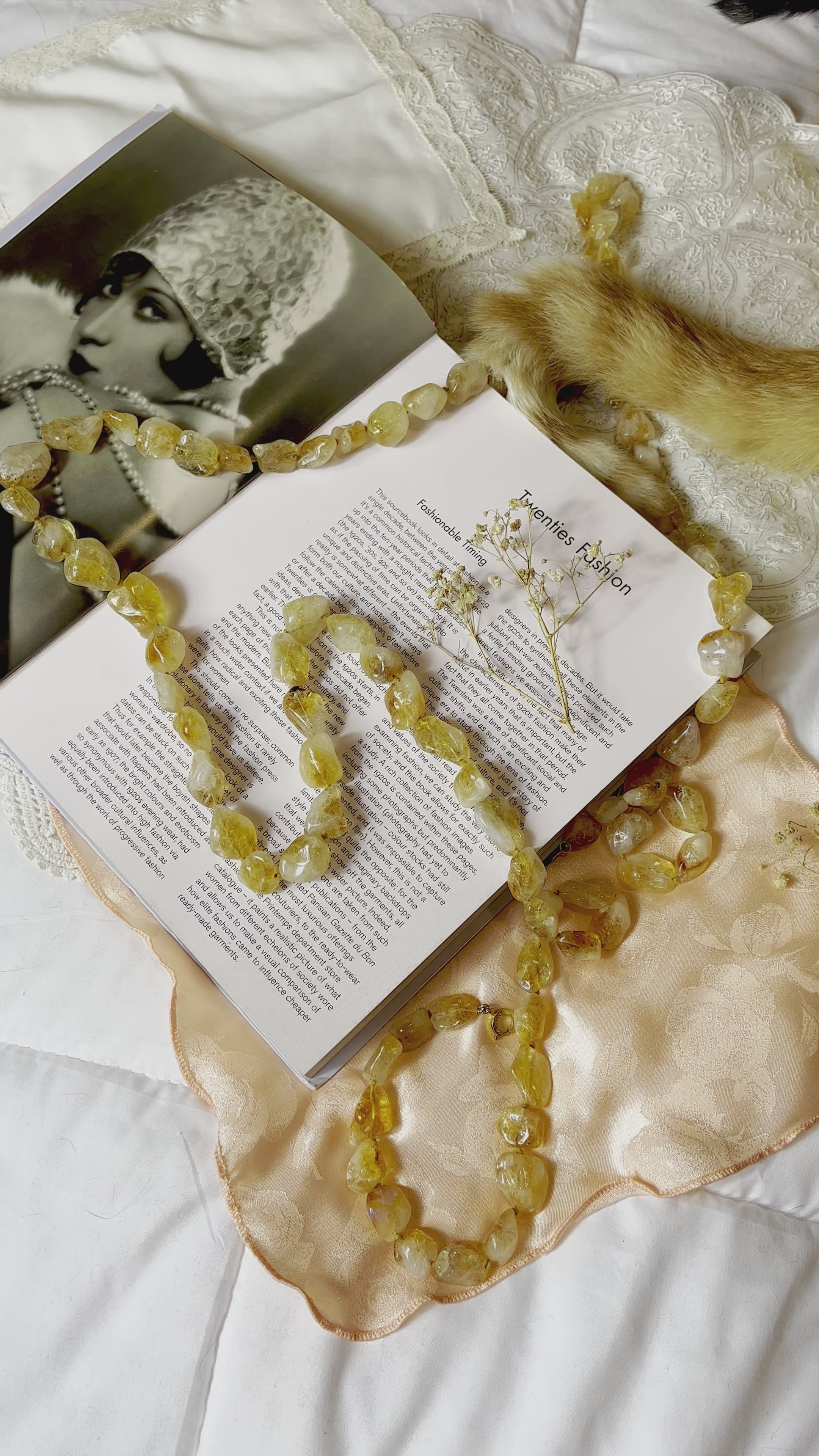 Collana in quarzo citrino