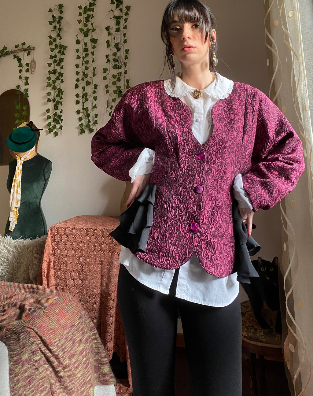 Blazer vittoriano steampunk senza colletto