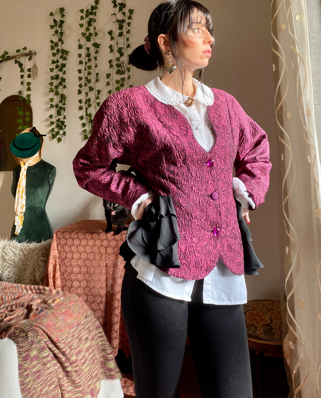 Blazer vittoriano steampunk senza colletto
