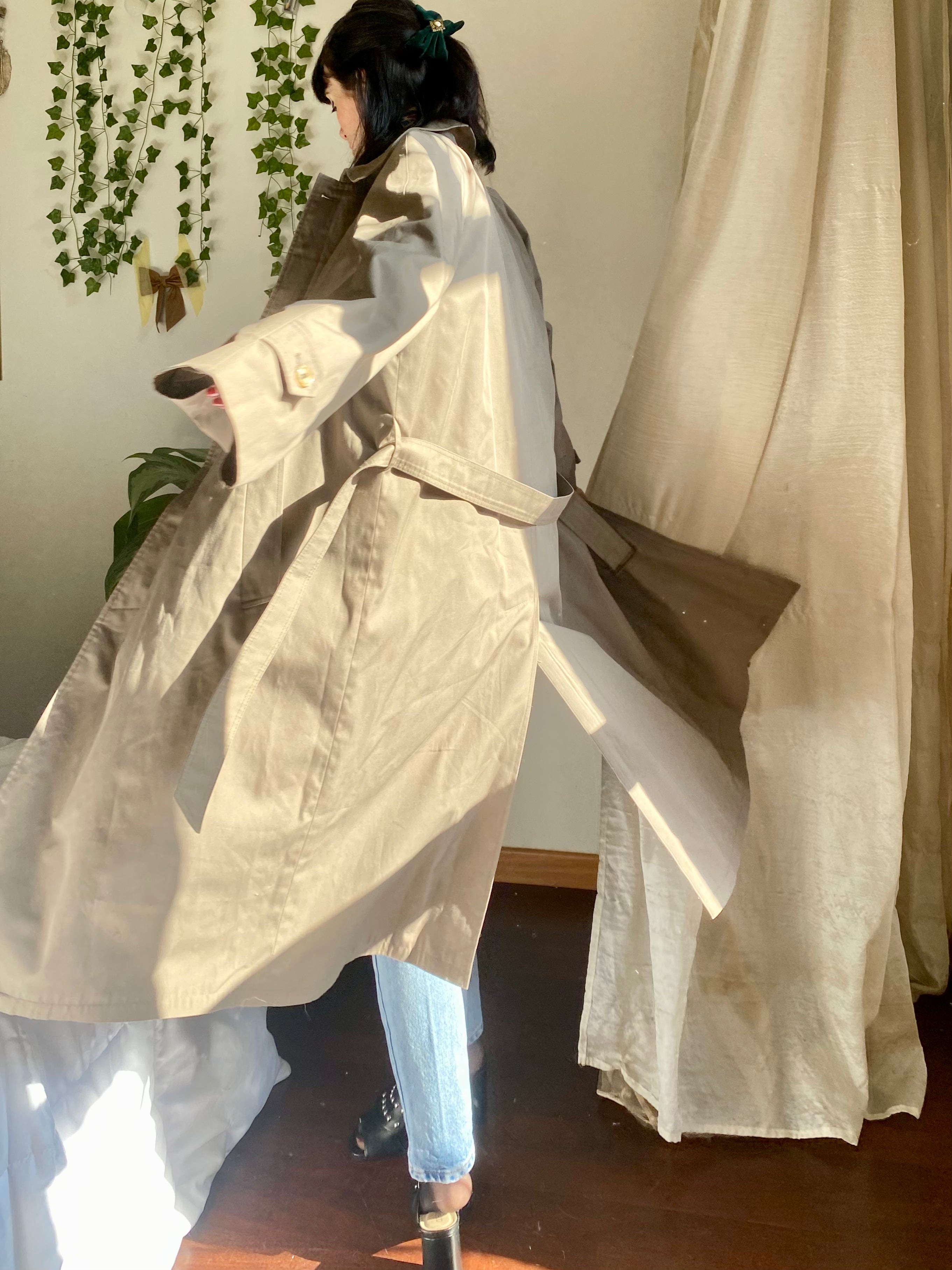 Trench Tortora monopetto