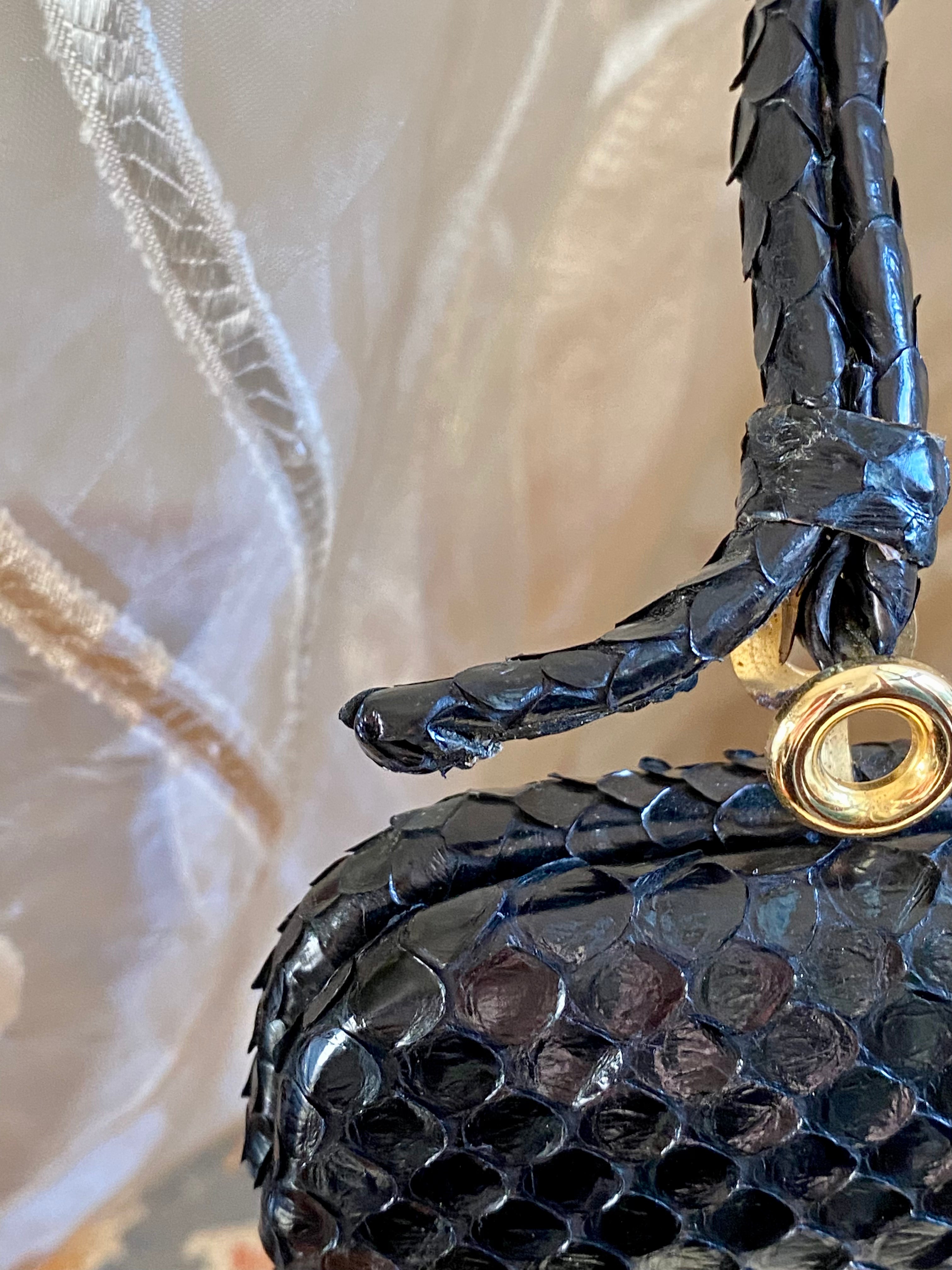 Mini borsetta a mano coccodrillo