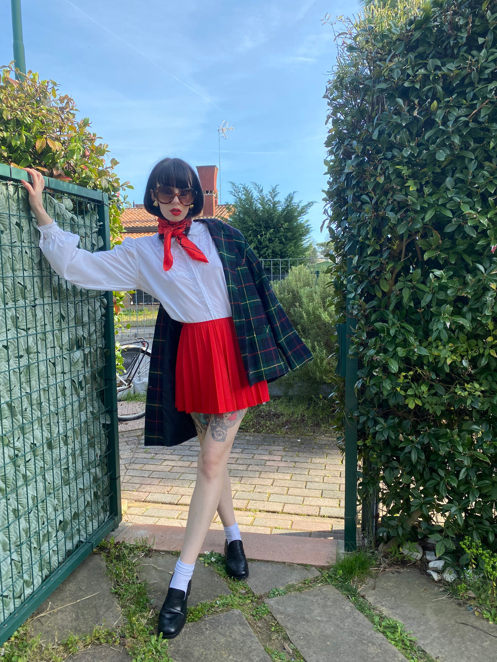 Blazer England Tartan Boxy