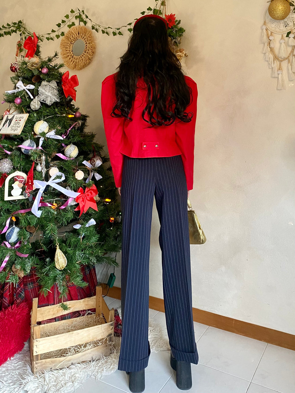 Pantaloni Classy wide leg gessati
