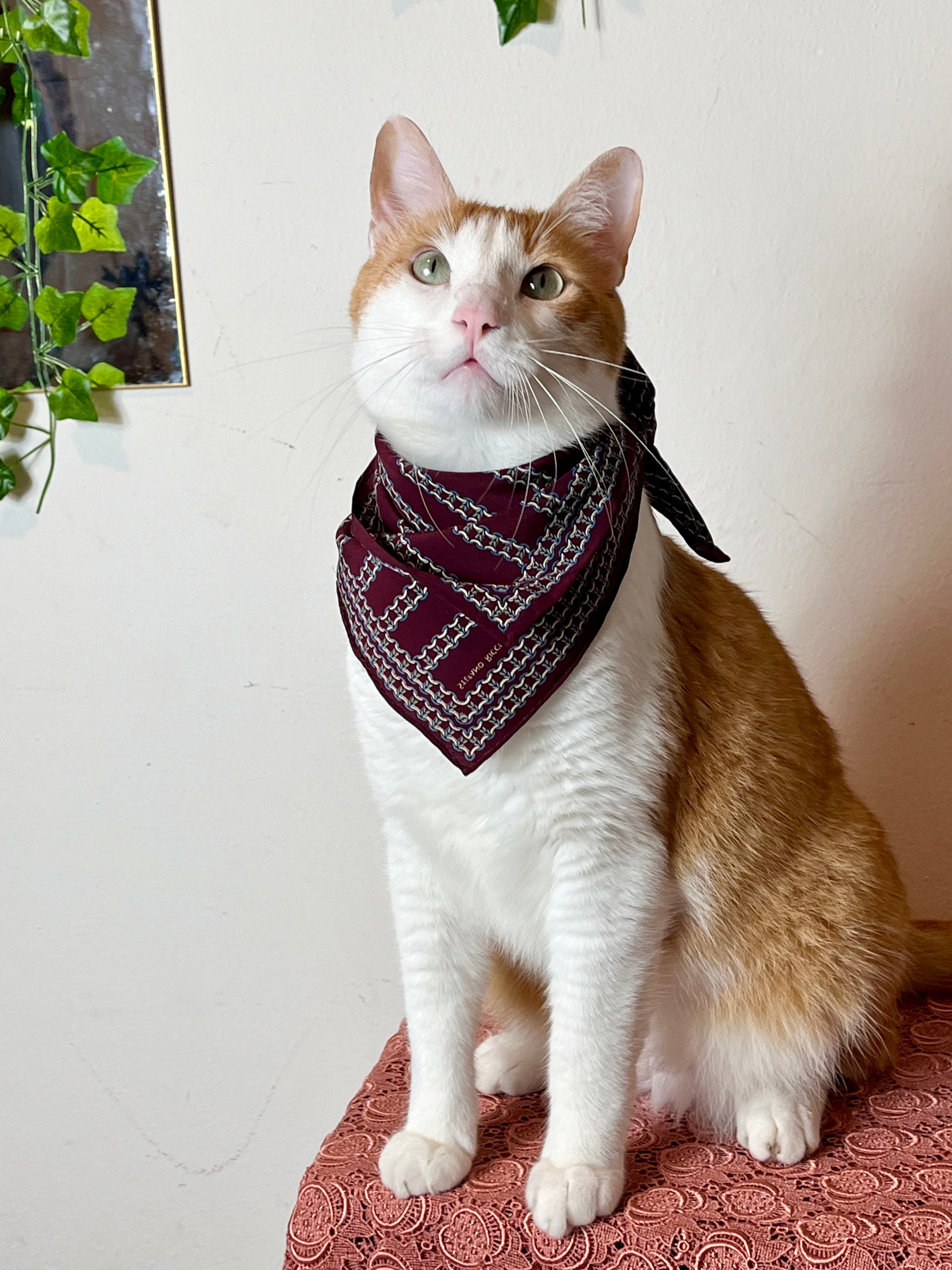 Fazzoletto in pura seta Borgogna