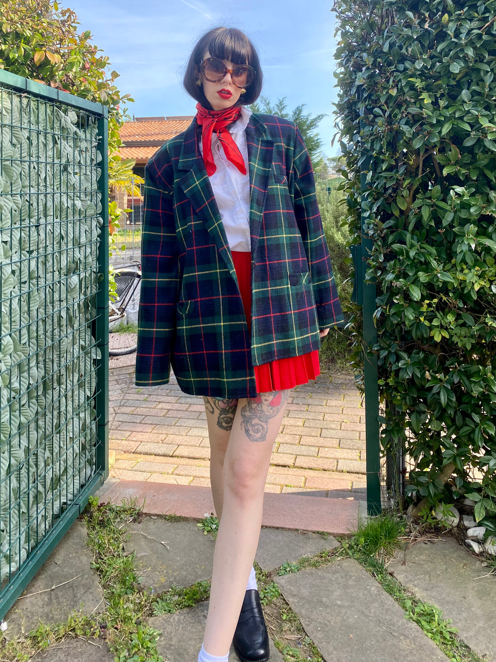 Blazer England Tartan Boxy
