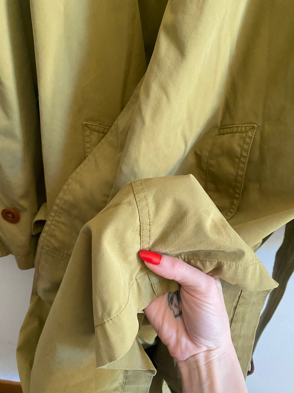 Versace sport trench monopetto oliva
