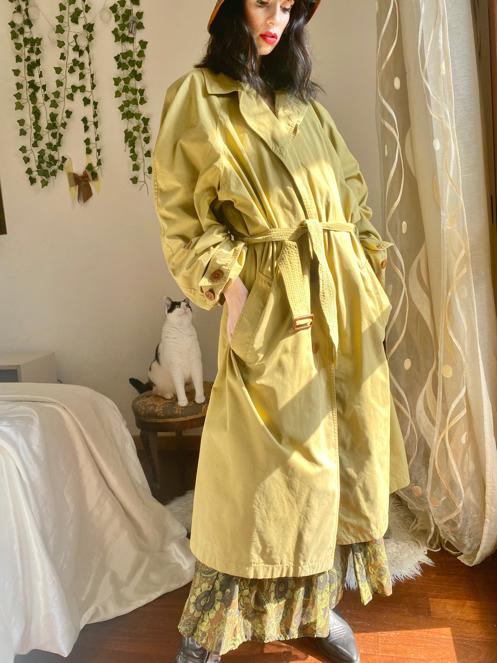 Versace sport trench monopetto oliva